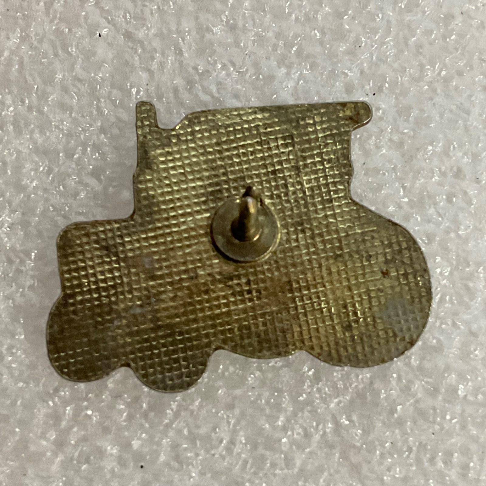 Vintage Green Yellow Gold Tractor Lapel Pin Farm Equipment Collectible Badge - Image 2