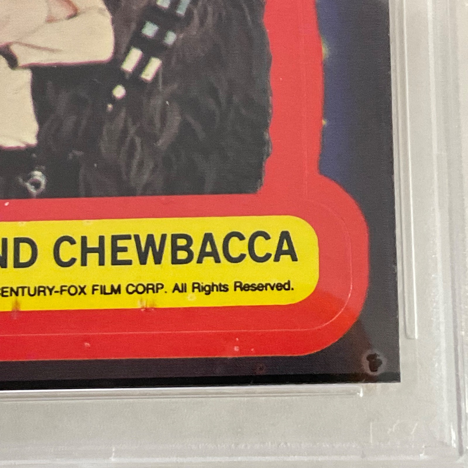 1977 Star Wars Han And Chewbacca Sticker Card #12 PSA 7 CERT#151033805 - Image 10