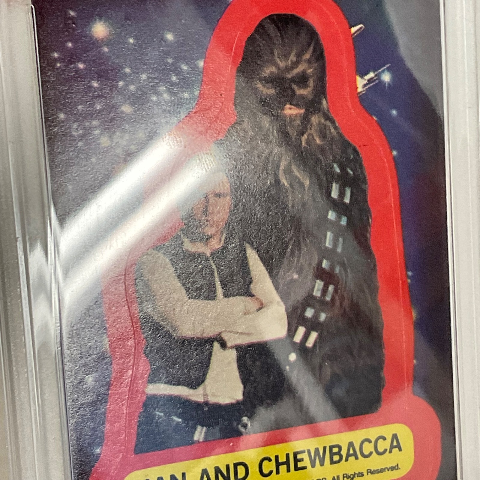 1977 Star Wars Han And Chewbacca Sticker Card #12 PSA 7 CERT#151033805 - Image 12