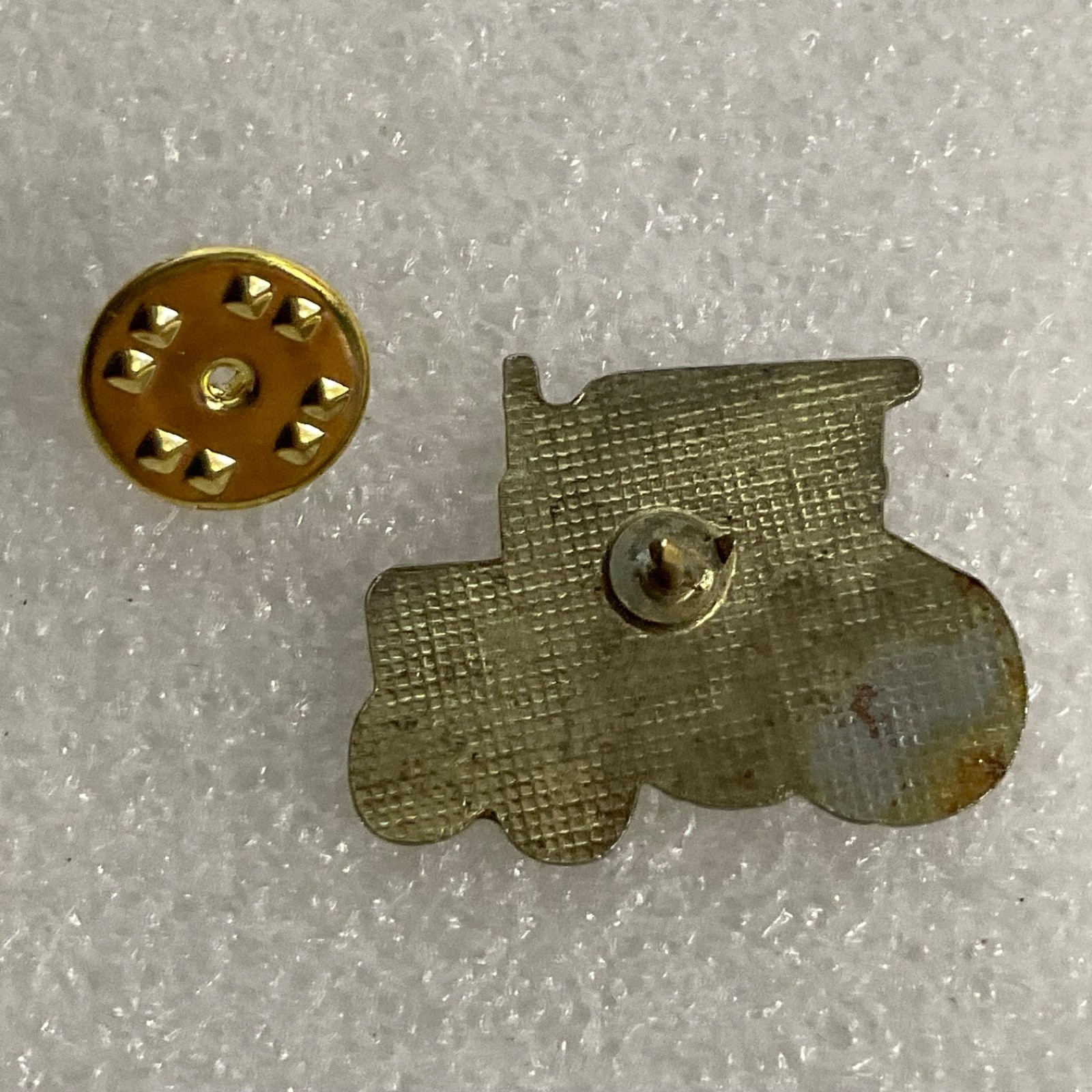 Green Yellow Gold Tractor Vintage Lapel Pin Farm Equipment Collectible Badge - Image 5