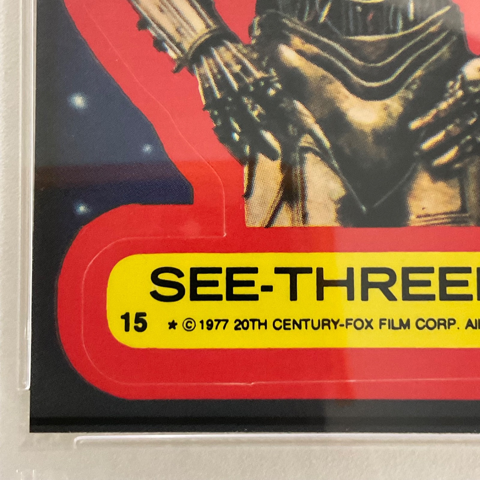 1977 Star Wars See-Threepio Sticker Card #15 PSA 7 CERT#151033818 - Image 11