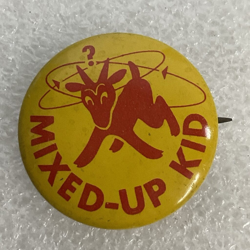 Mixed-Up Kid ? Armour Star Franks 1” Button Pin Pinback Atomic Goat - Image 1