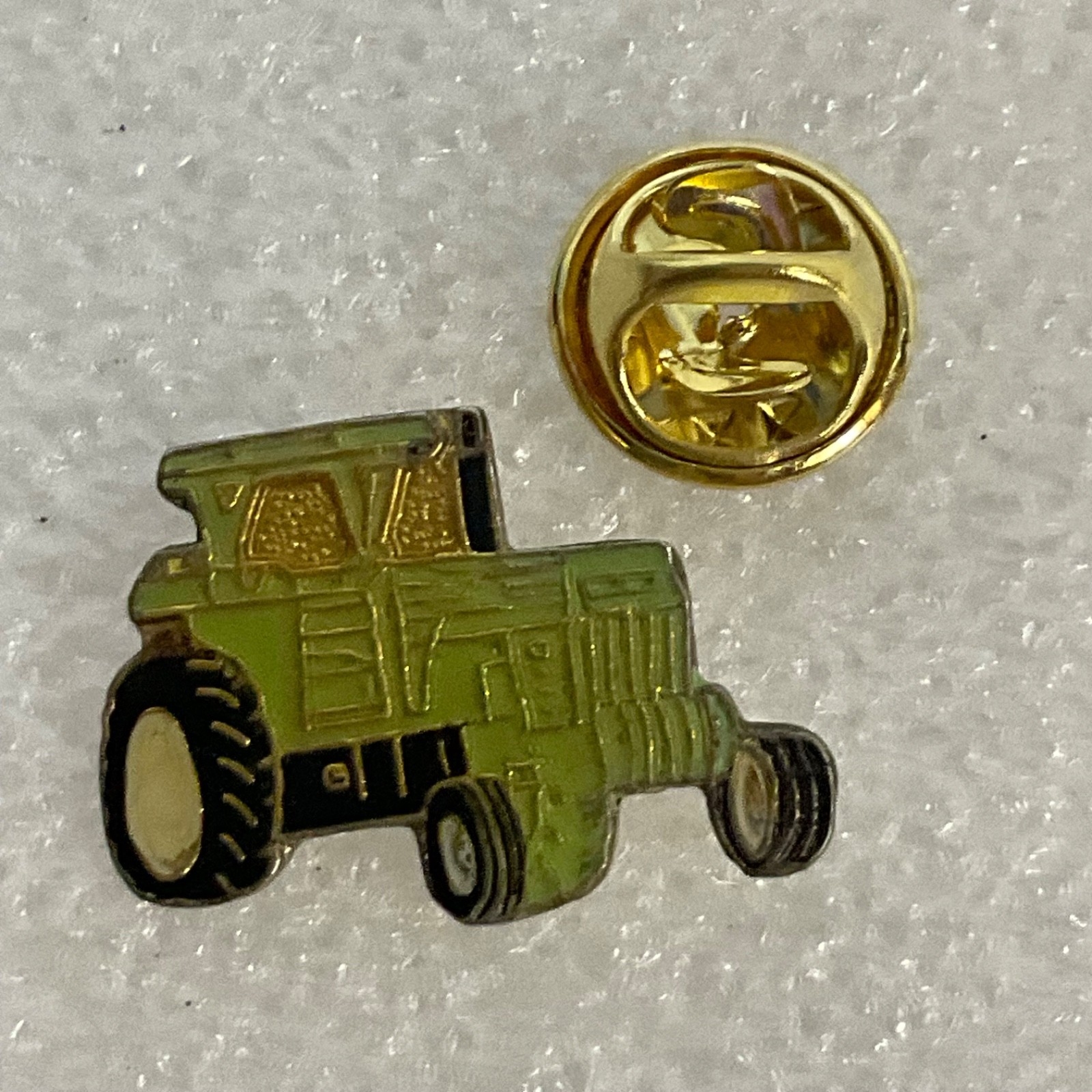 Vintage Green Tractor Lapel Pin Farm Equipment Collectible Tie Tack Enamel Badge - Image 4