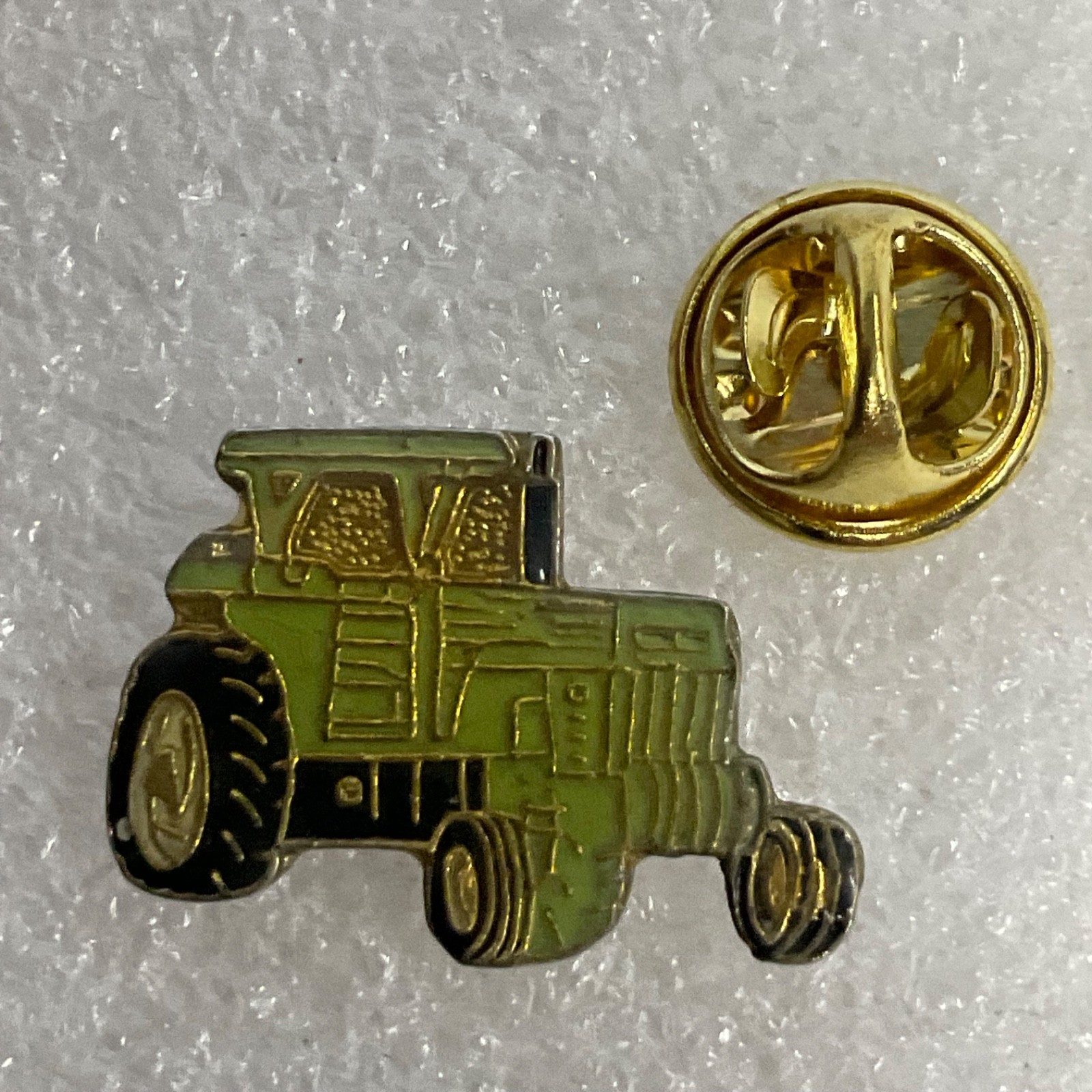 Green Vintage Tractor Lapel Pin Farm Equipment Collectible Tie Tack Enamel Badge - Image 4