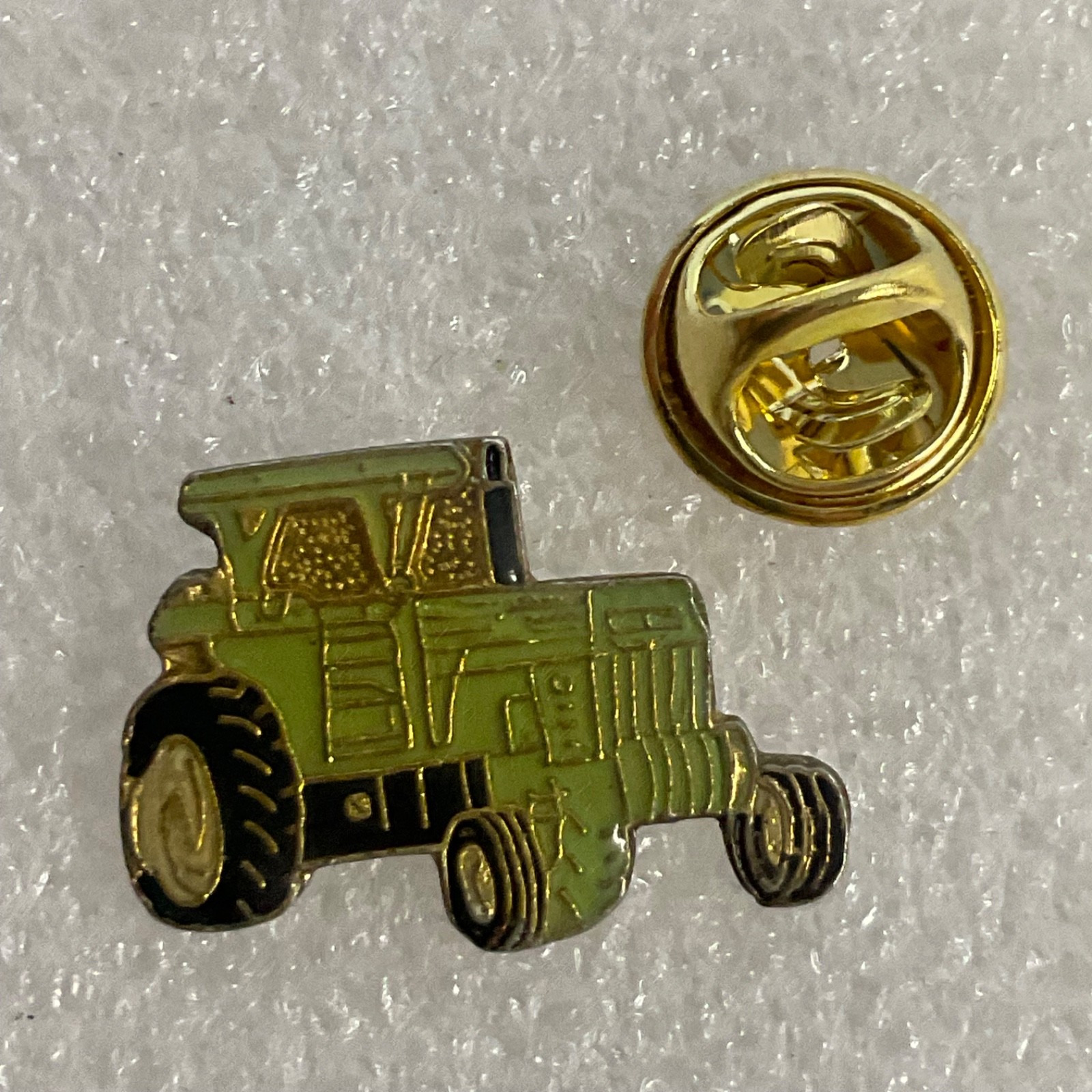 Green Tractor Lapel Vintage Pin Farm Equipment Collectible Tie Tack Enamel Badge - Image 4