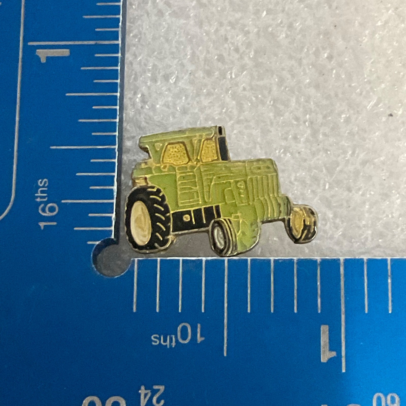 Green Tractor Lapel Pin Farm Equipment Collectible Vintage Tie Tack Enamel Badge - Image 3