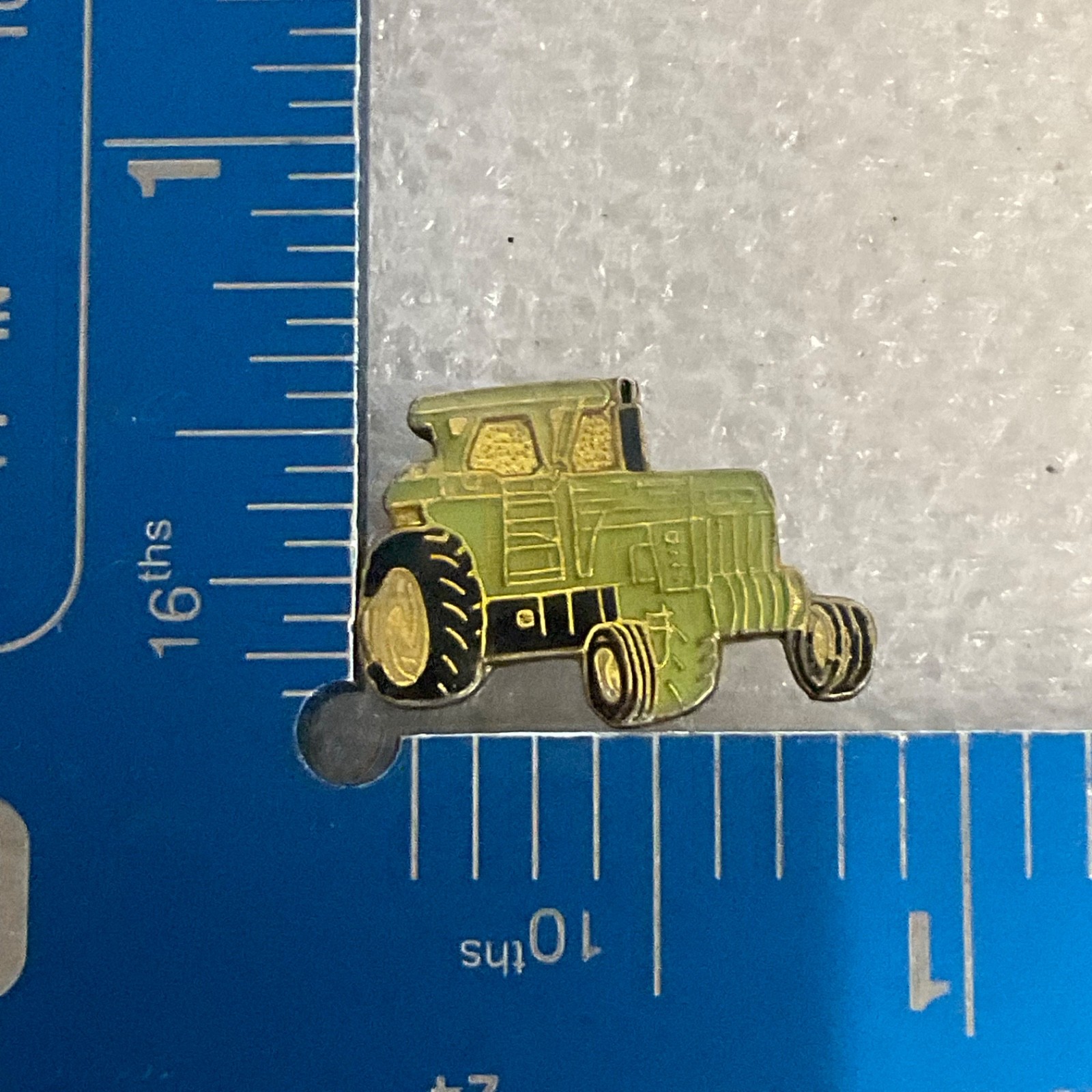 Green Tractor Lapel Vintage Pin Farm Equipment Collectible Tie Tack Enamel Badge - Image 3