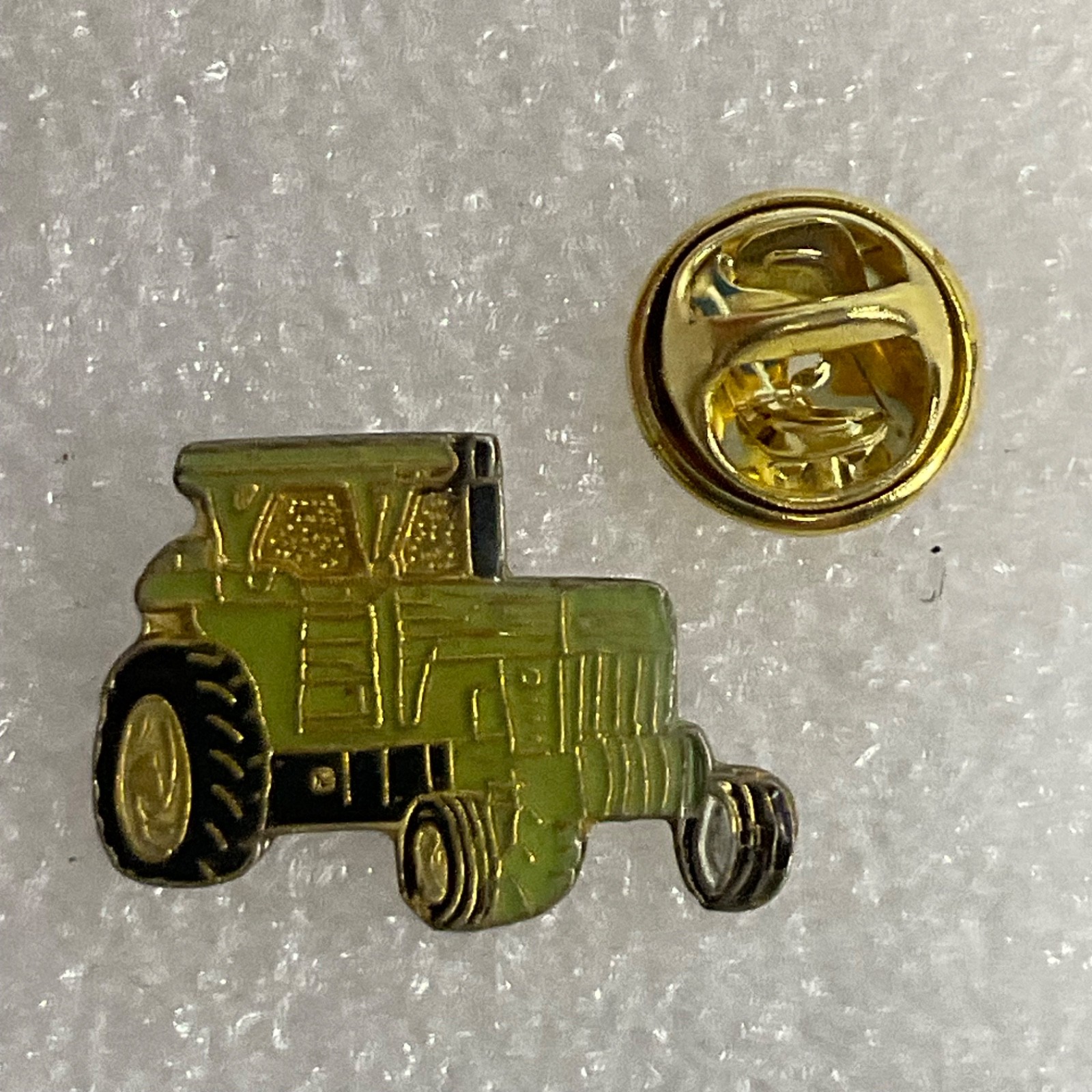 Green Tractor Lapel Pin Farm Equipment Vintage Collectible Tie Tack Enamel Badge - Image 4