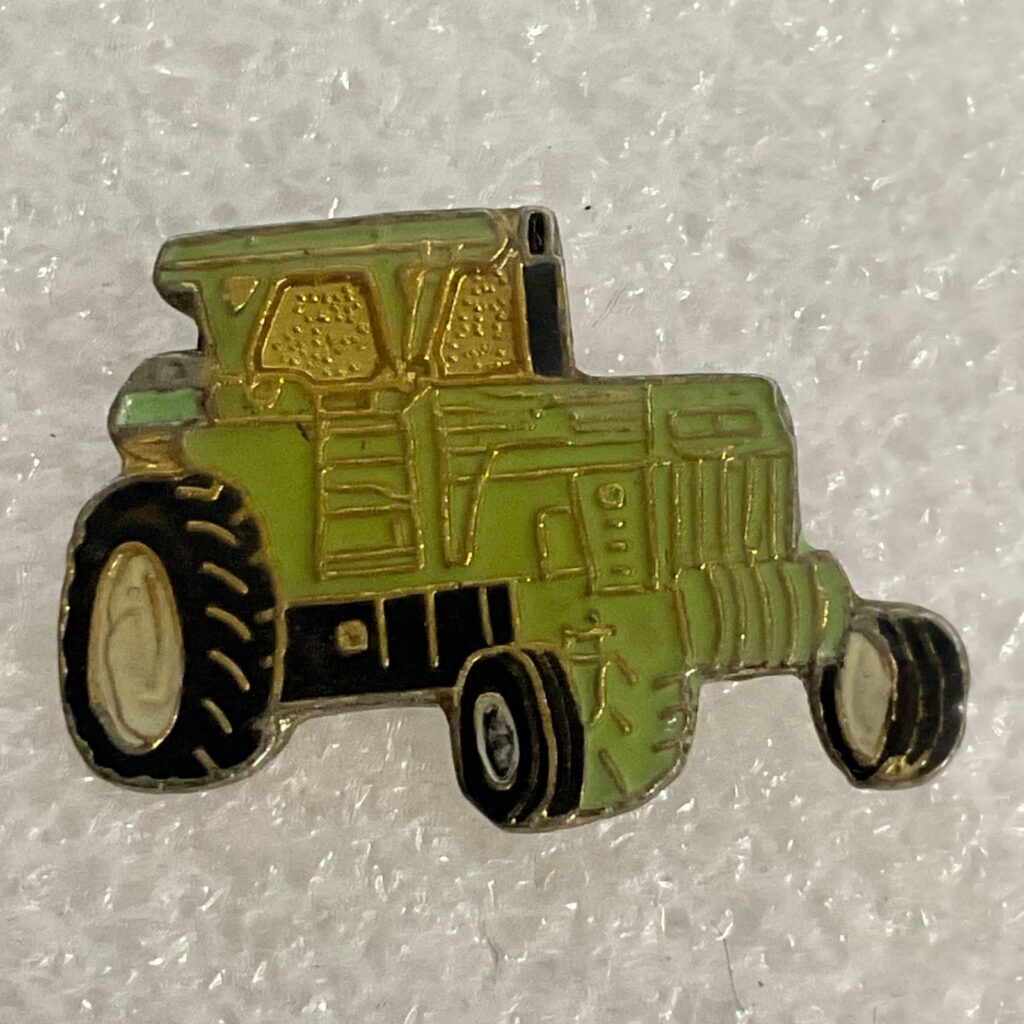 Green Tractor Vintage Lapel Pin Farm Equipment Collectible Tie Tack Enamel Badge - Image 1
