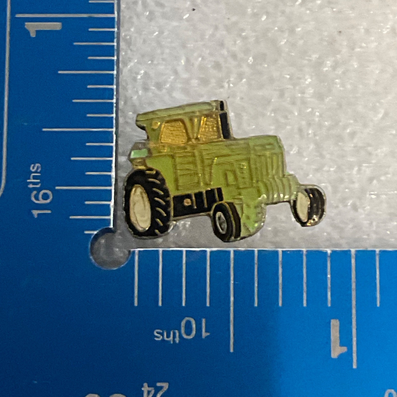 Green Tractor Vintage Lapel Pin Farm Equipment Collectible Tie Tack Enamel Badge - Image 3