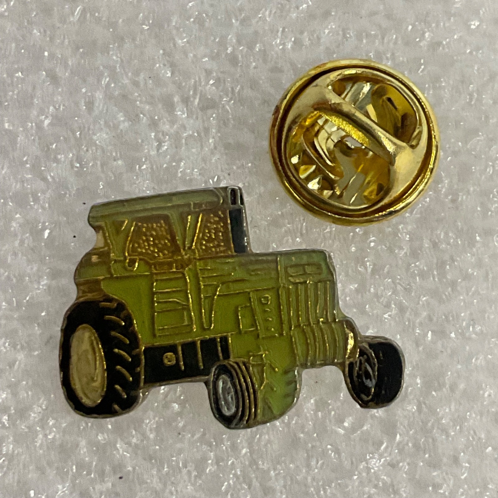 Green Tractor Lapel Pin Vintage Farm Equipment Collectible Tie Tack Enamel Badge - Image 4