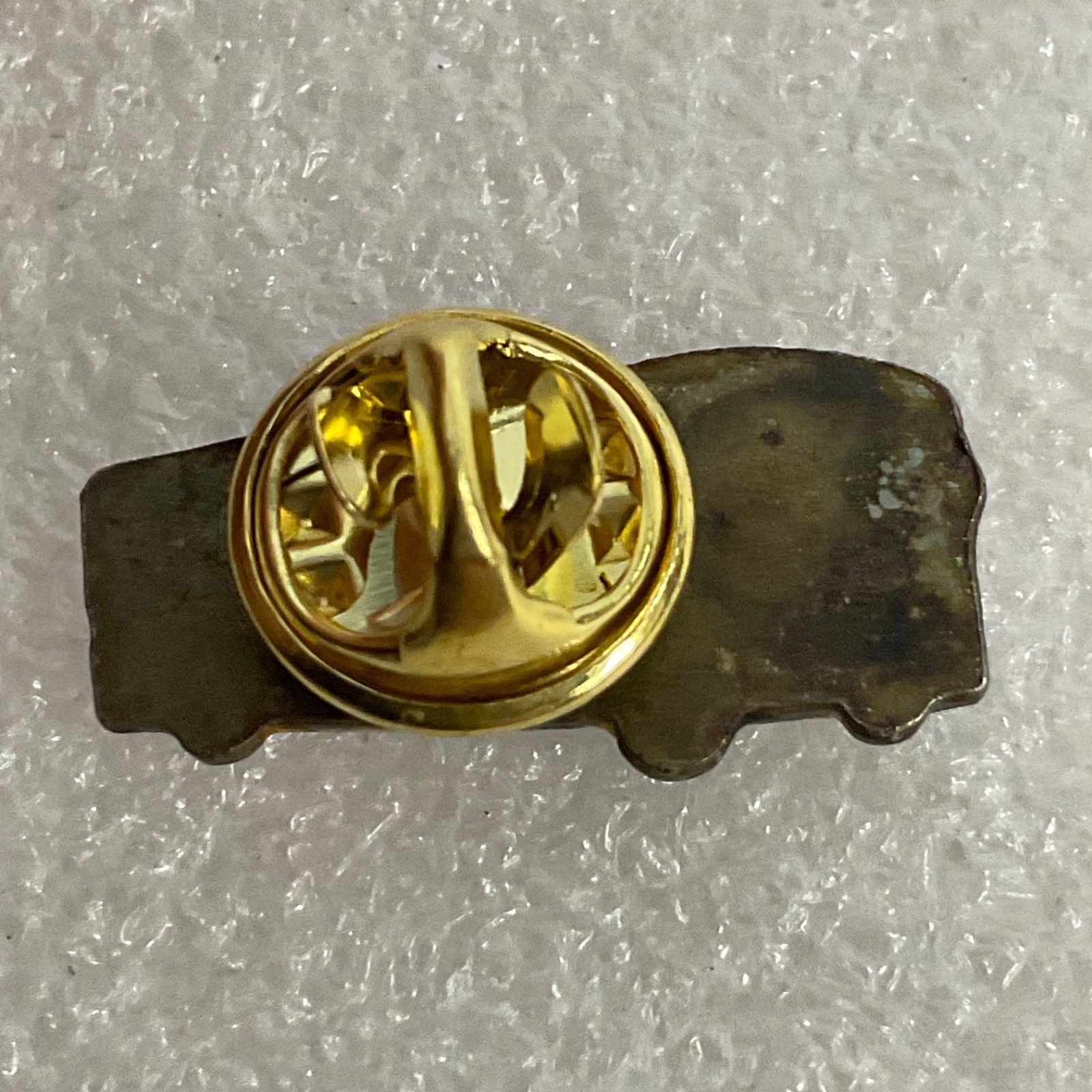 VTG School Bus Pin Badge Green Gold Enamel Lapel Transportation Collectible - Image 6
