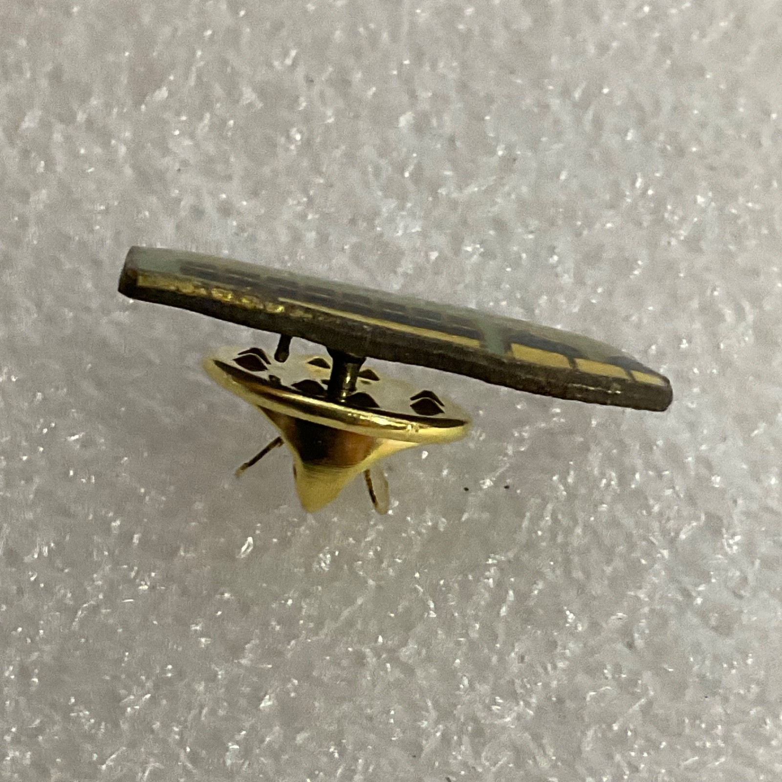 VTG School Bus Pin Badge Green Gold Enamel Lapel Transportation Collectible - Image 8