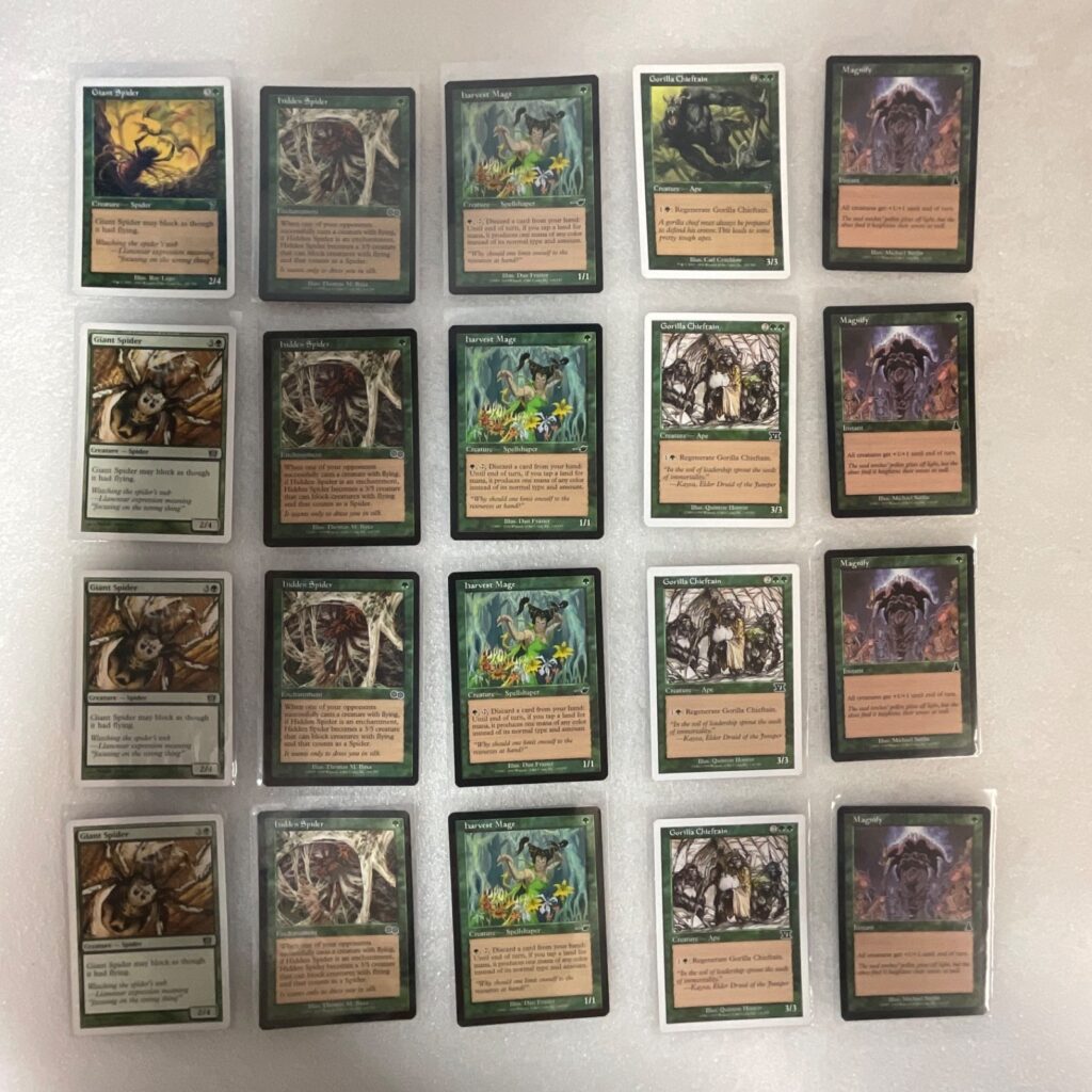 MTG 20 Card Green Lot Mixed 6ED 7ED 8ED ULG NEM Giant Spider - Image 1