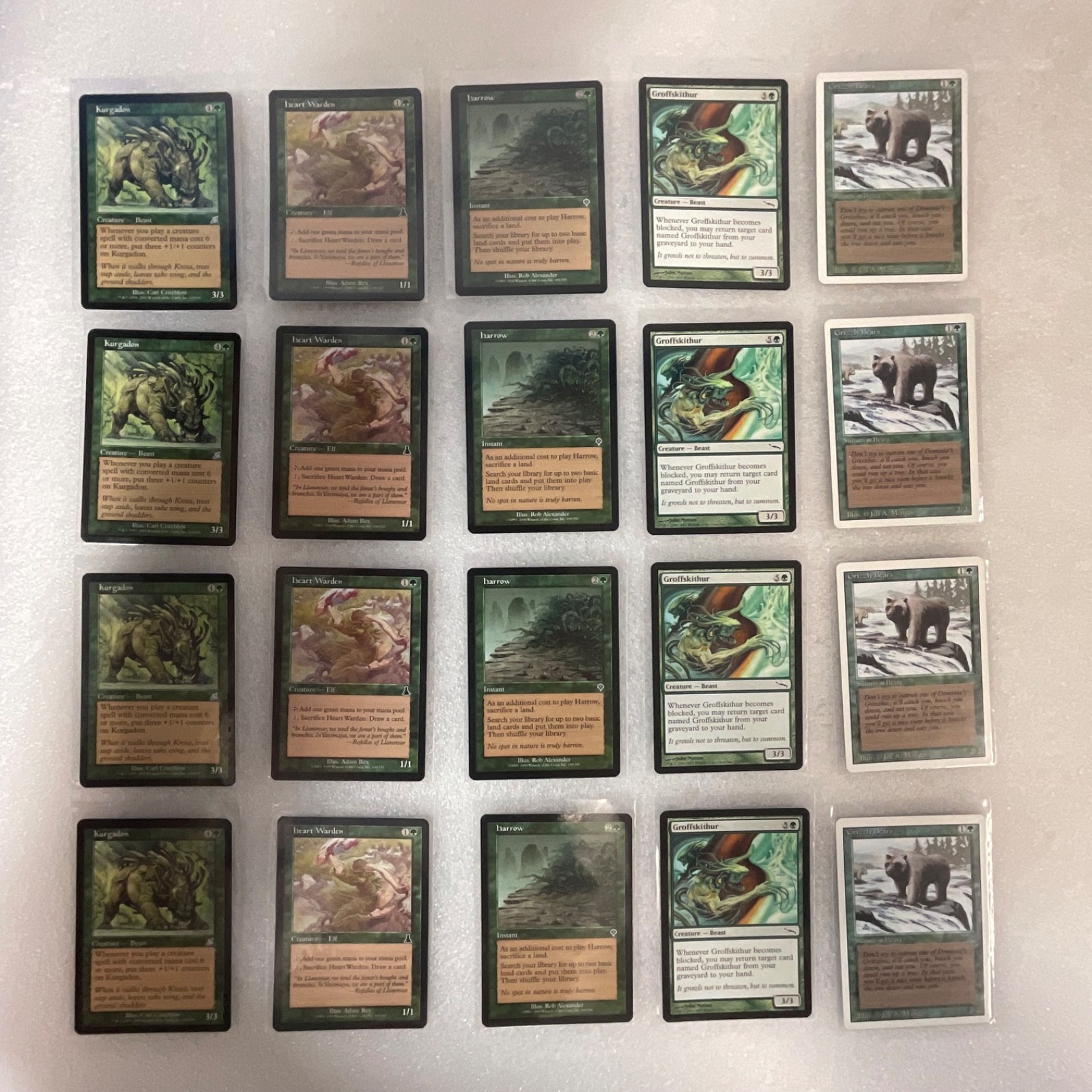 MTG 20 Card Green Lot Mixed Scourge Invasion Mirrodin Urza’s - Image 1