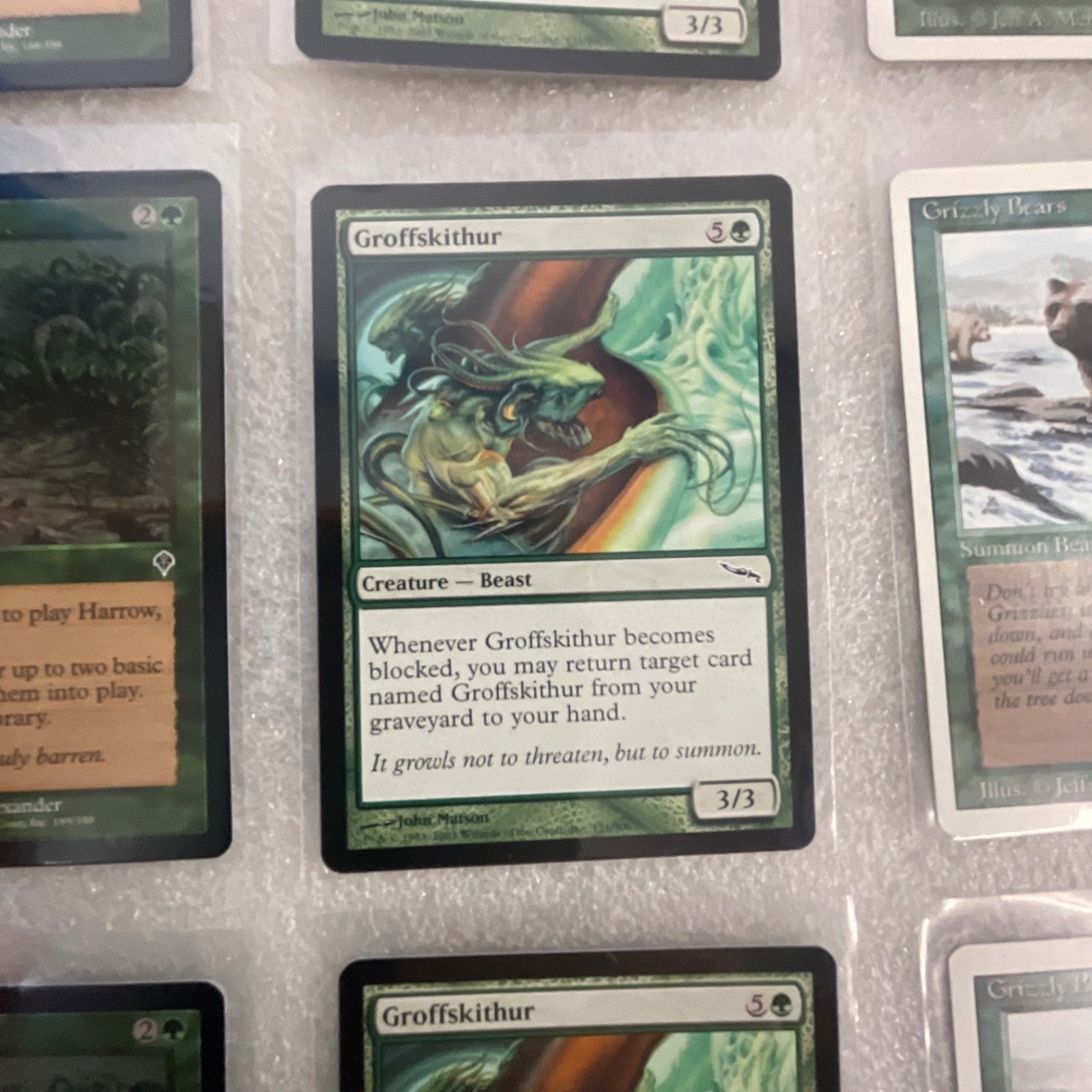 MTG 20 Card Green Lot Mixed Scourge Invasion Mirrodin Urza’s - Image 17