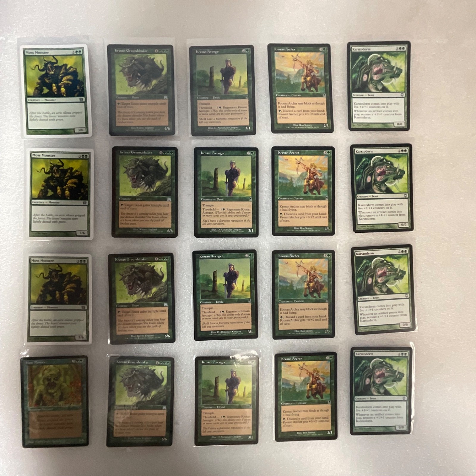 MTG 20 Card Green Lot Mixed Legends Odyssey Darksteel Onslaught - Image 1