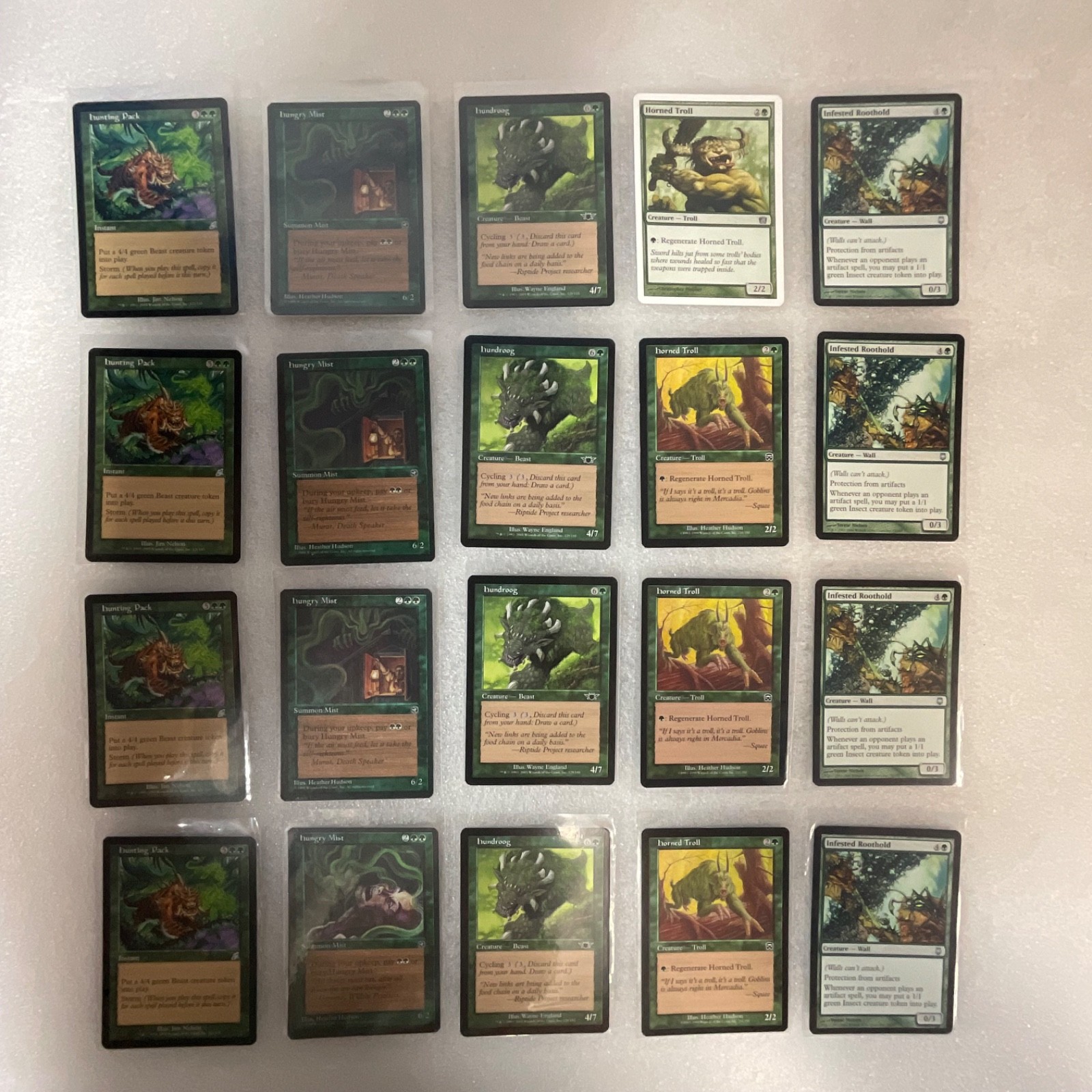 MTG 20 Card Green Lot Mixed SCG/MMQ/UDS Hunting Pack Troll - Image 1