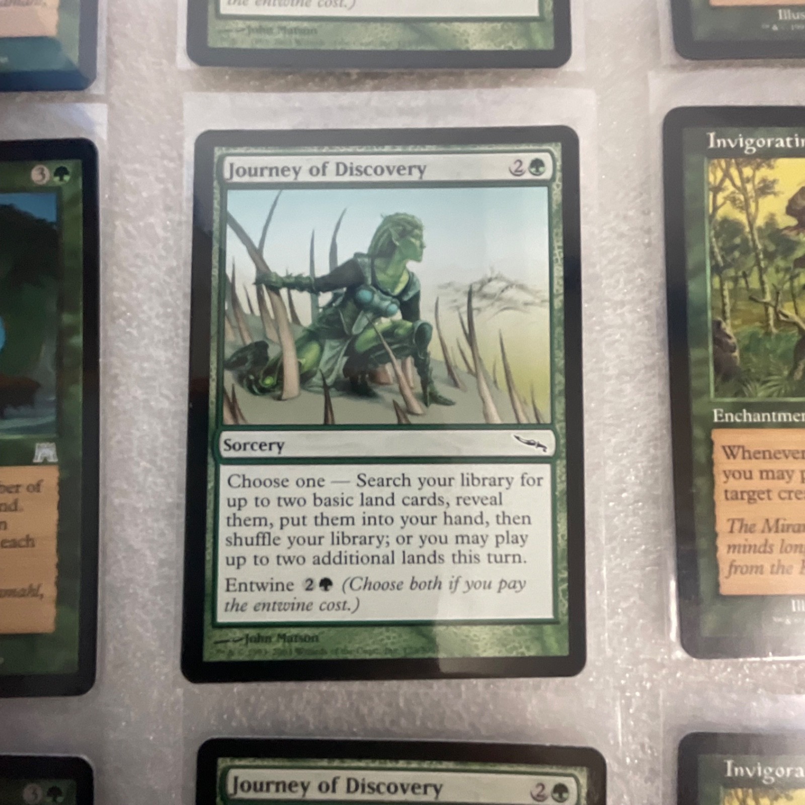 MTG 20 Card Green Lot Mixed Onslaught Mirrodin Darksteel Kamahl - Image 9