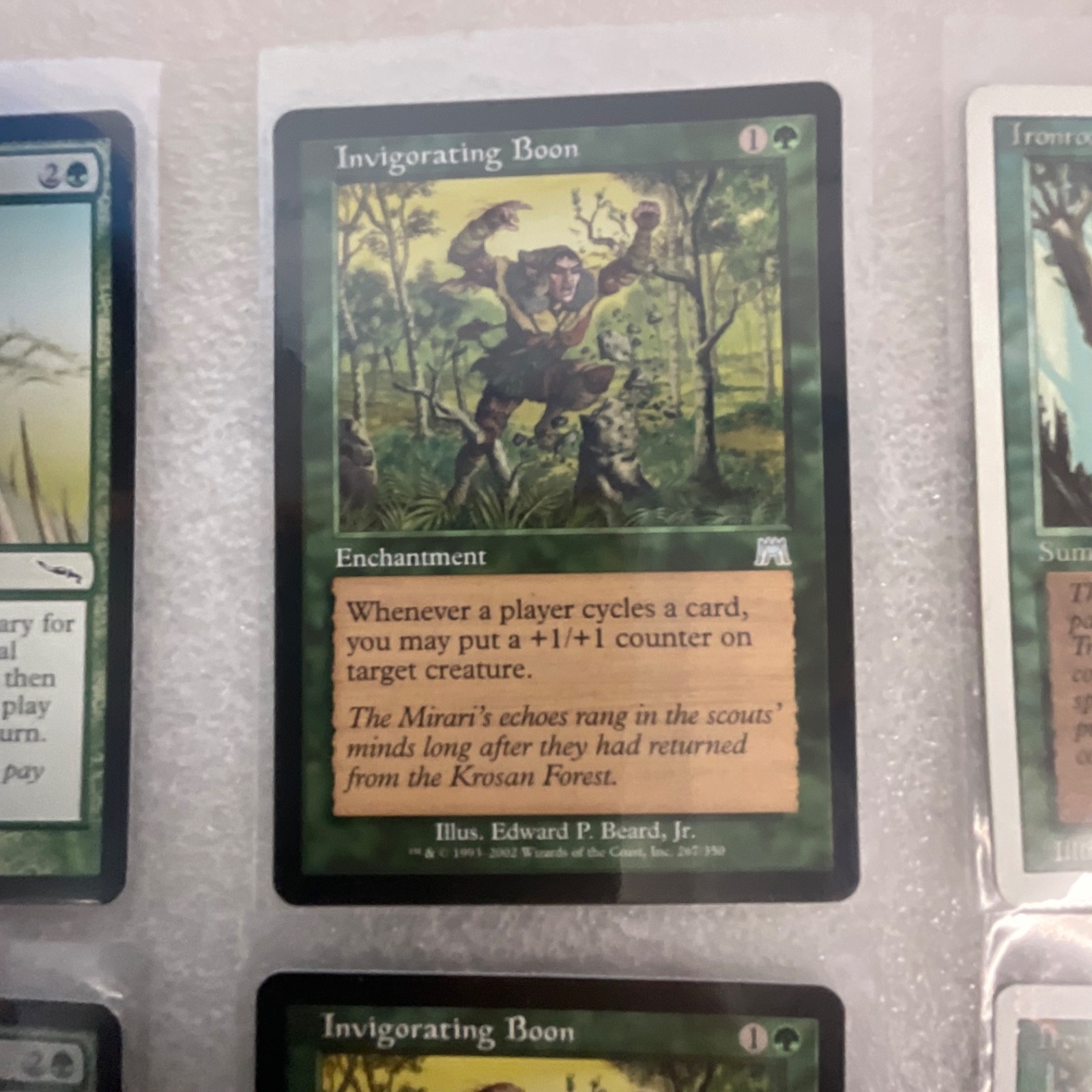 MTG 20 Card Green Lot Mixed Onslaught Mirrodin Darksteel Kamahl - Image 11