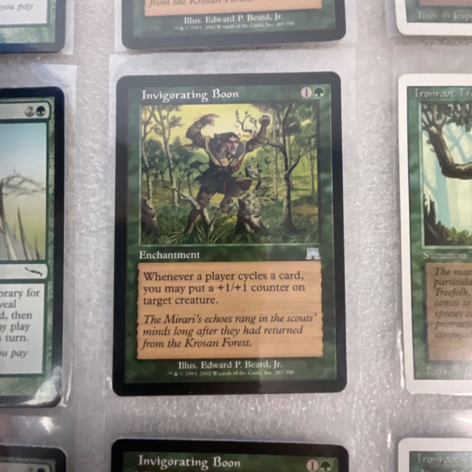 MTG 20 Card Green Lot Mixed Onslaught Mirrodin Darksteel Kamahl - Image 12