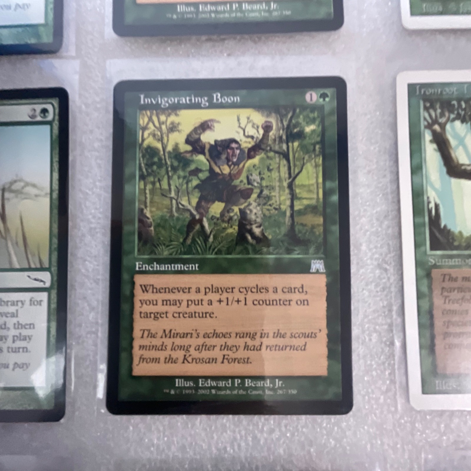 MTG 20 Card Green Lot Mixed Onslaught Mirrodin Darksteel Kamahl - Image 13