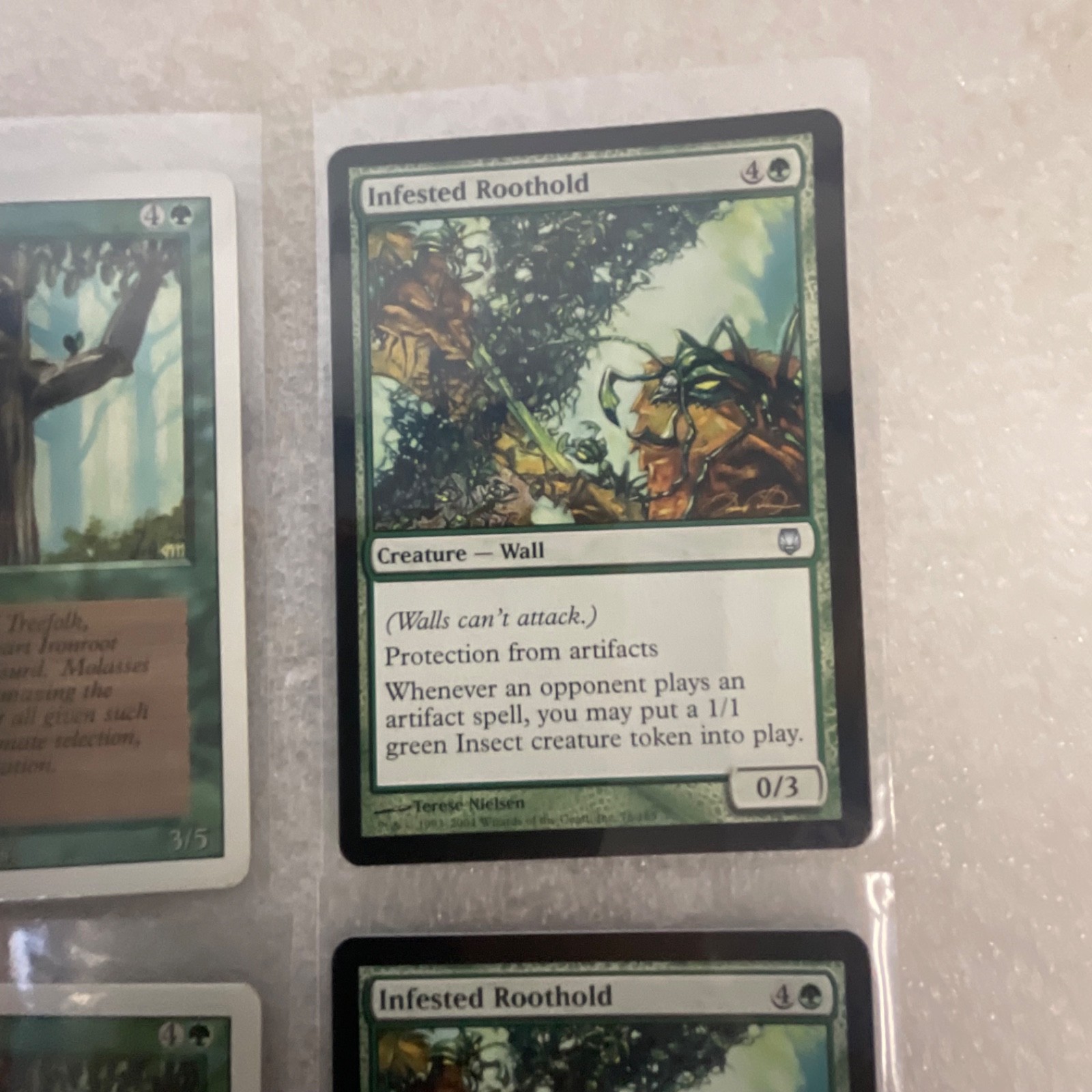 MTG 20 Card Green Lot Mixed Onslaught Mirrodin Darksteel Kamahl - Image 19