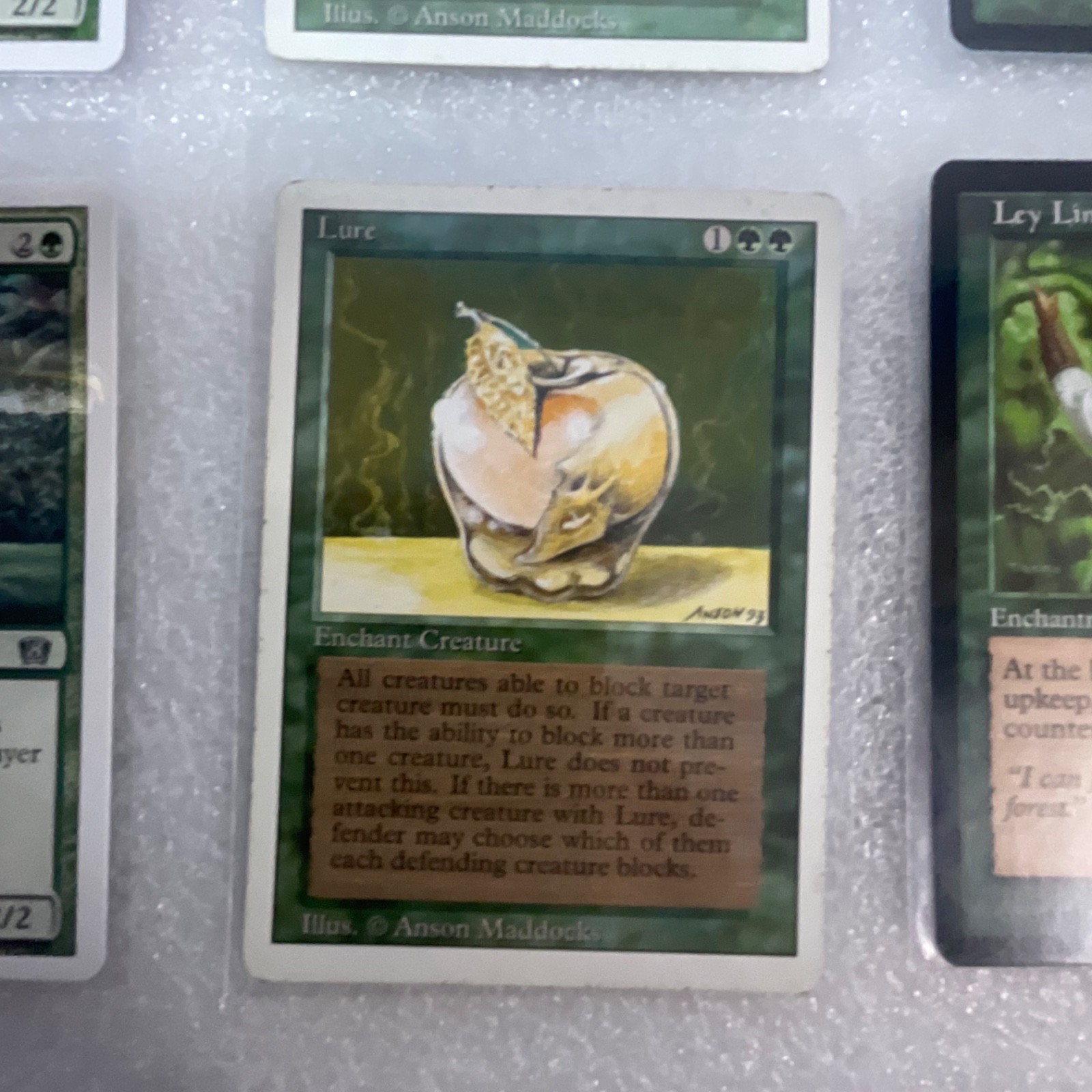 MTG 20 Card Green Mixed Sets Lot Ley Line Kurgadon Lure - Image 7