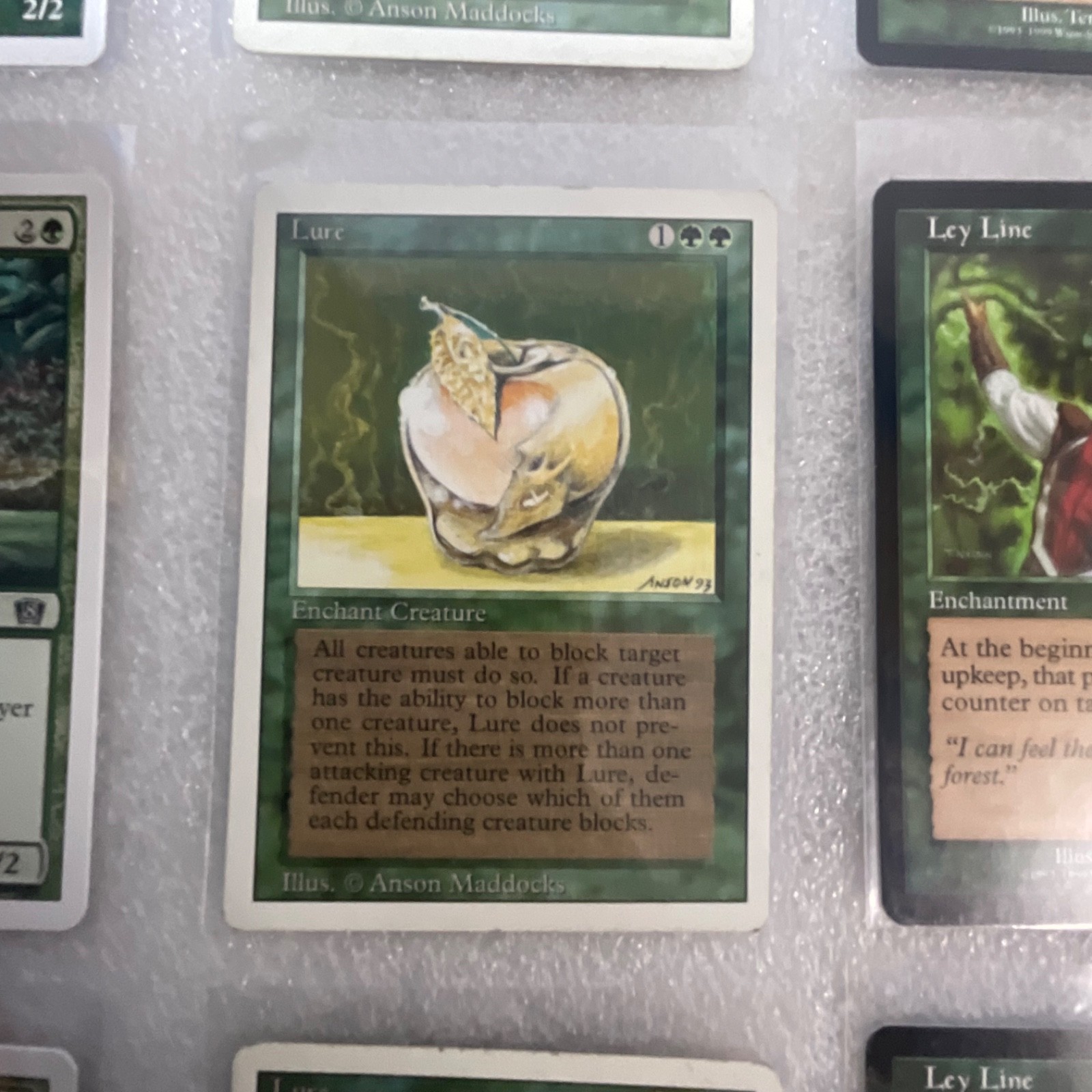 MTG 20 Card Green Mixed Sets Lot Ley Line Kurgadon Lure - Image 8