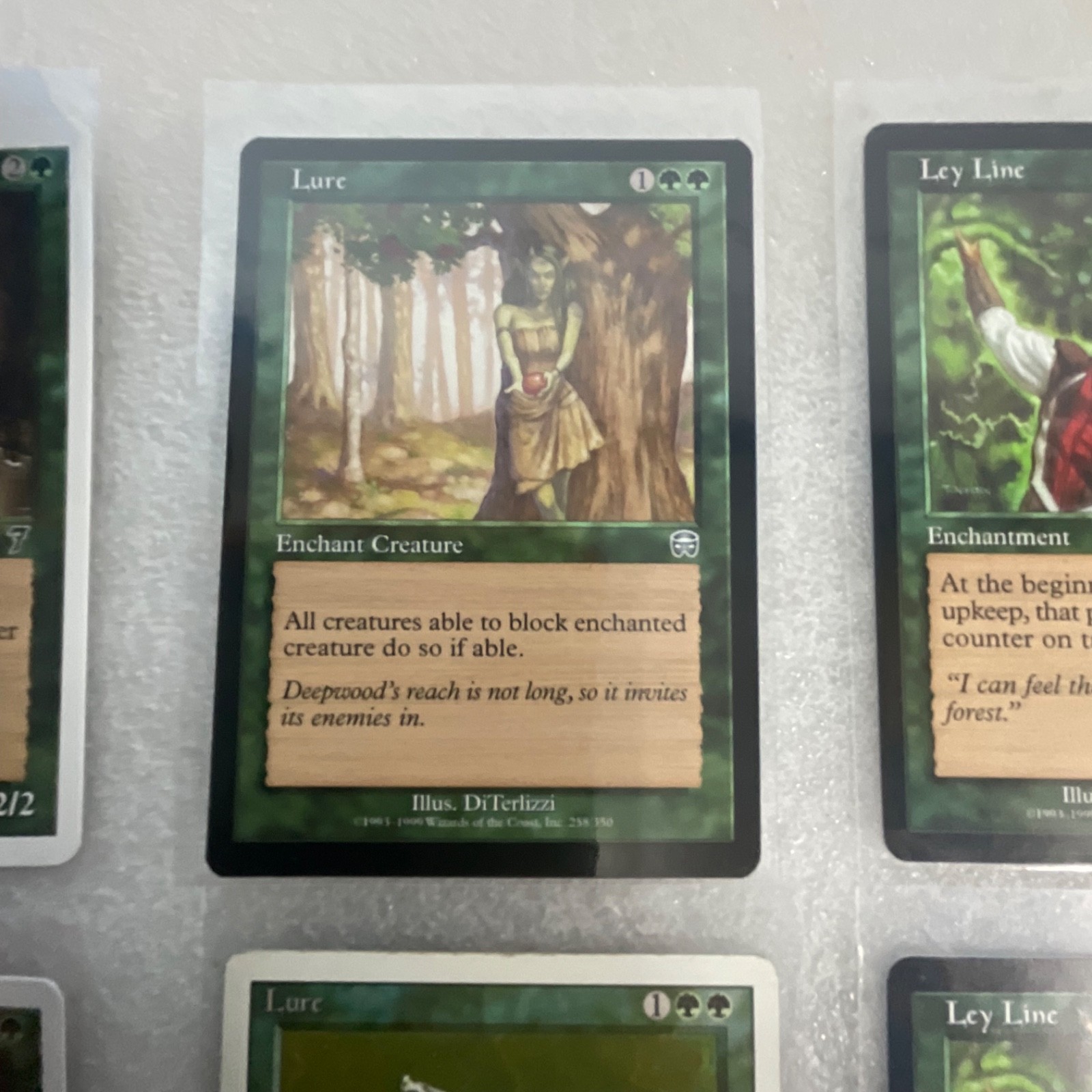 MTG 20 Card Green Mixed Sets Lot Ley Line Kurgadon Lure - Image 10