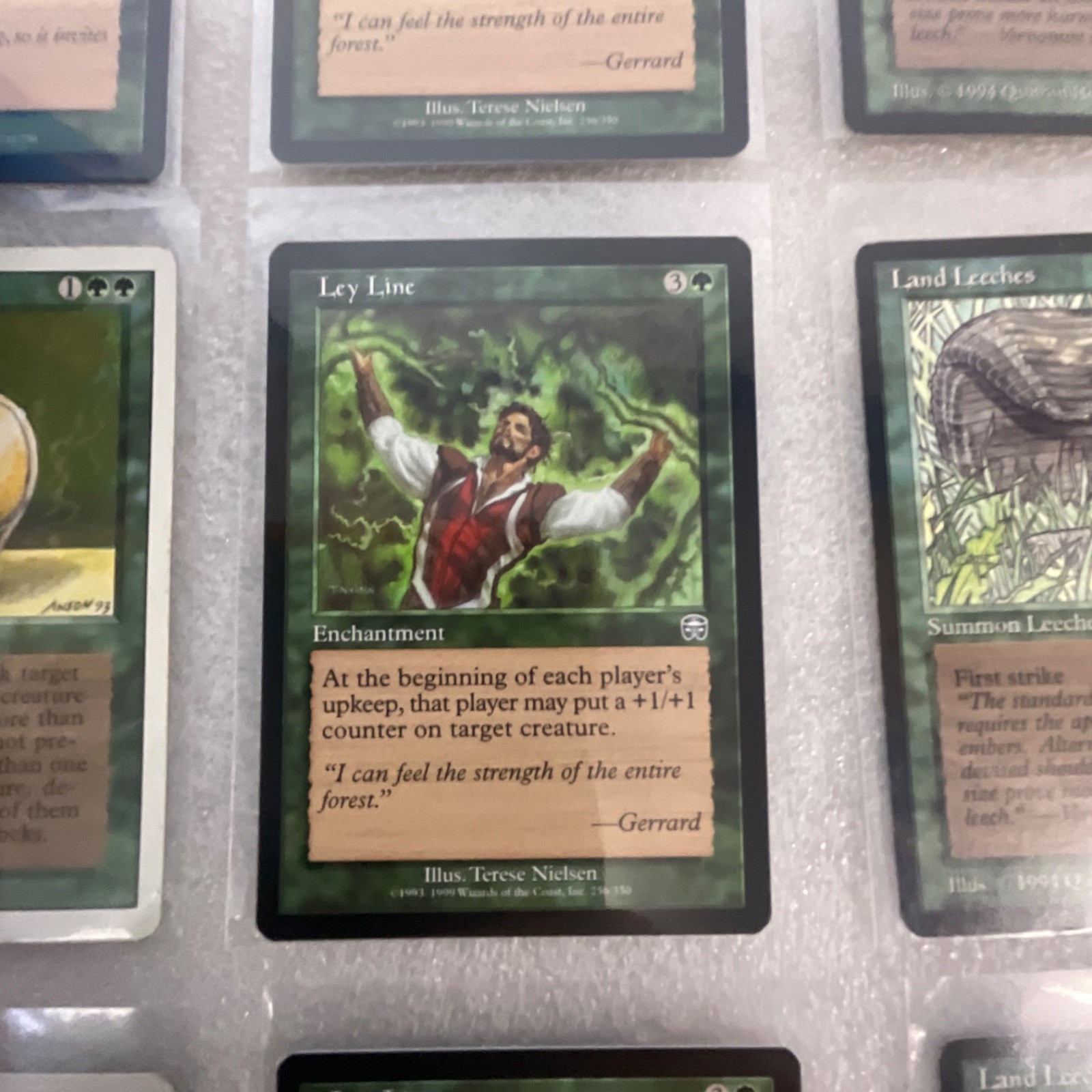 MTG 20 Card Green Mixed Sets Lot Ley Line Kurgadon Lure - Image 12