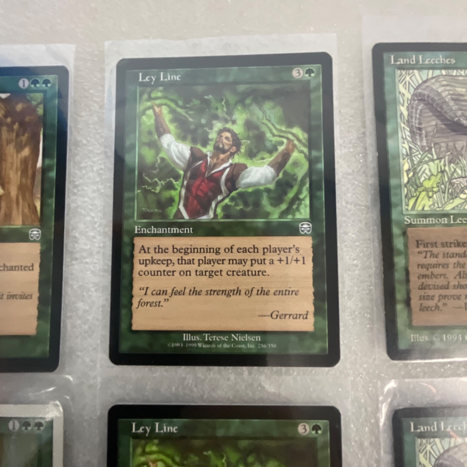 MTG 20 Card Green Mixed Sets Lot Ley Line Kurgadon Lure - Image 11