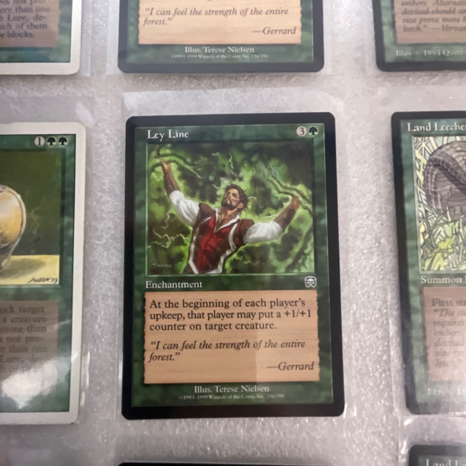 MTG 20 Card Green Mixed Sets Lot Ley Line Kurgadon Lure - Image 13