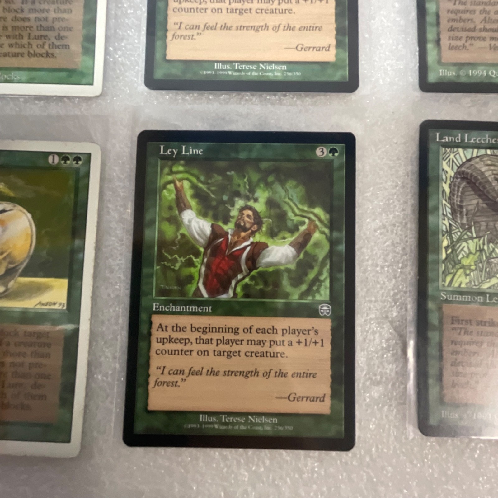 MTG 20 Card Green Mixed Sets Lot Ley Line Kurgadon Lure - Image 14