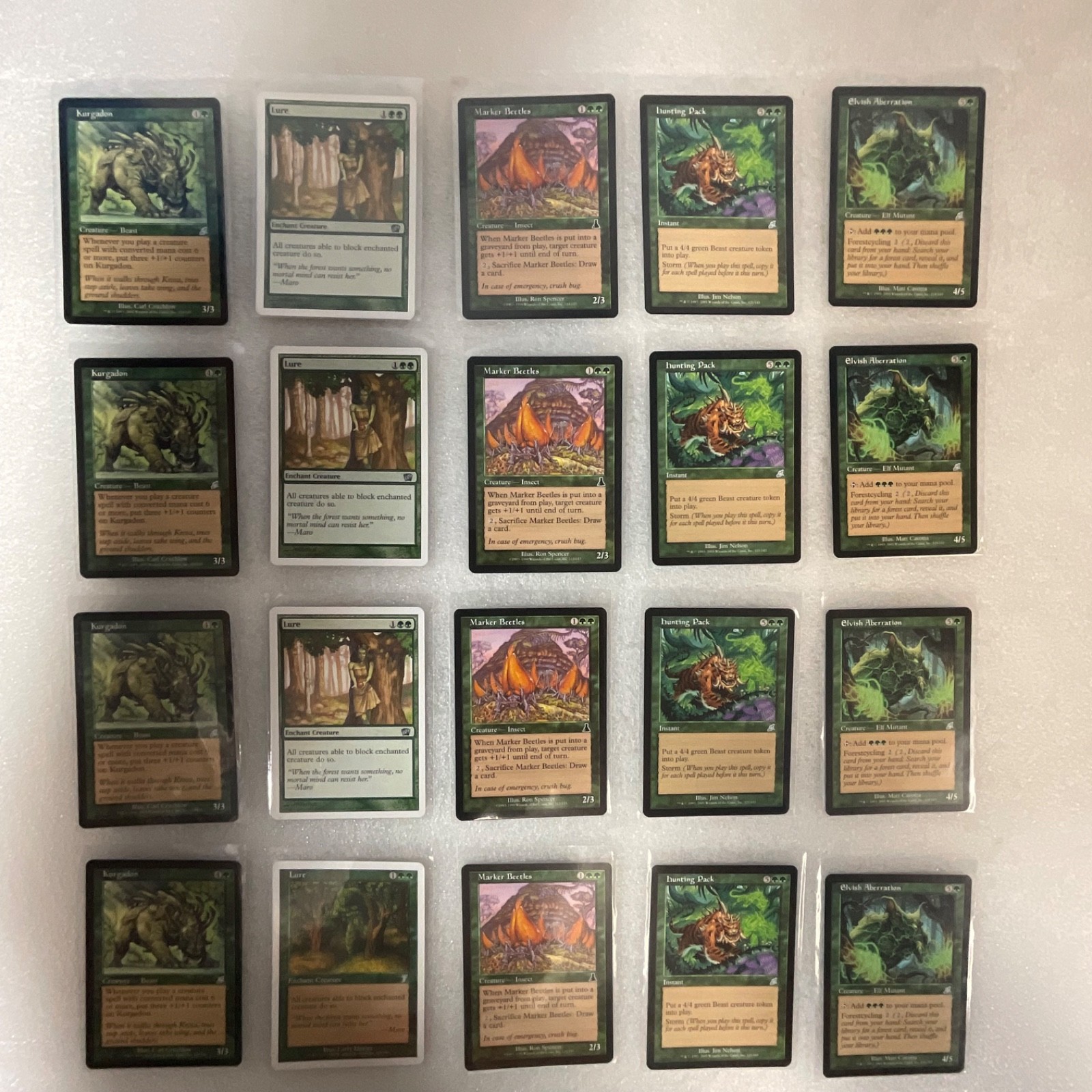 MTG 20 Card Green Lot Mixed Scourge 7ED 8ED Kurgadon Hunting Pack - Image 1