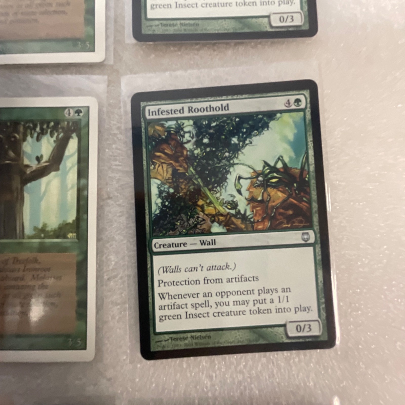 MTG 20 Card Green Lot Mixed Onslaught Mirrodin Darksteel Kamahl - Image 21
