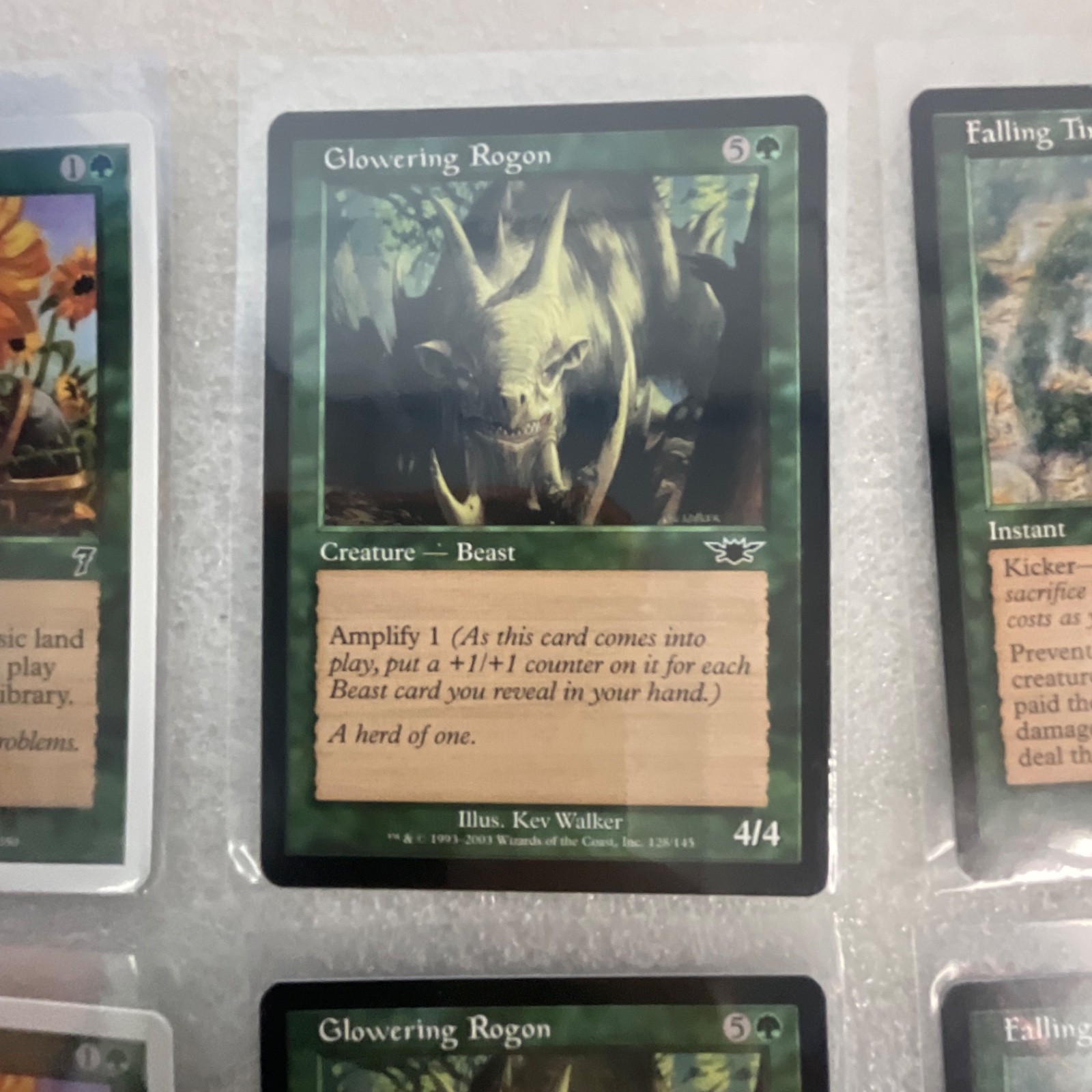 MTG 20 Card Green Lot Mixed 6ED 7ED 8ED w Glowering Rogon - Image 11