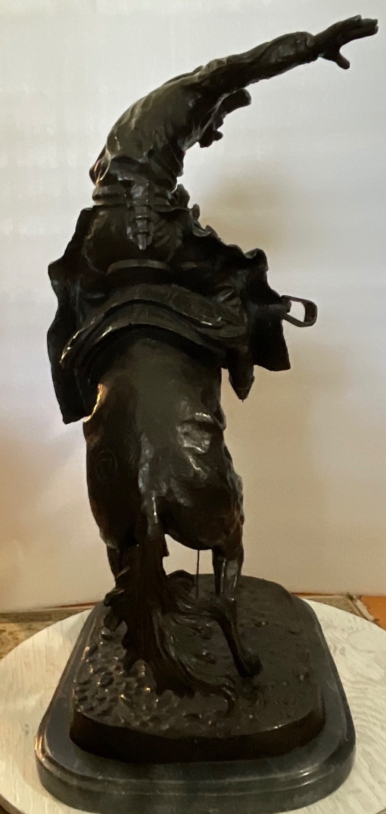 Frederic Remington Broncho Buster 32" Bronze Sculpture Western Art Repro - Image 5
