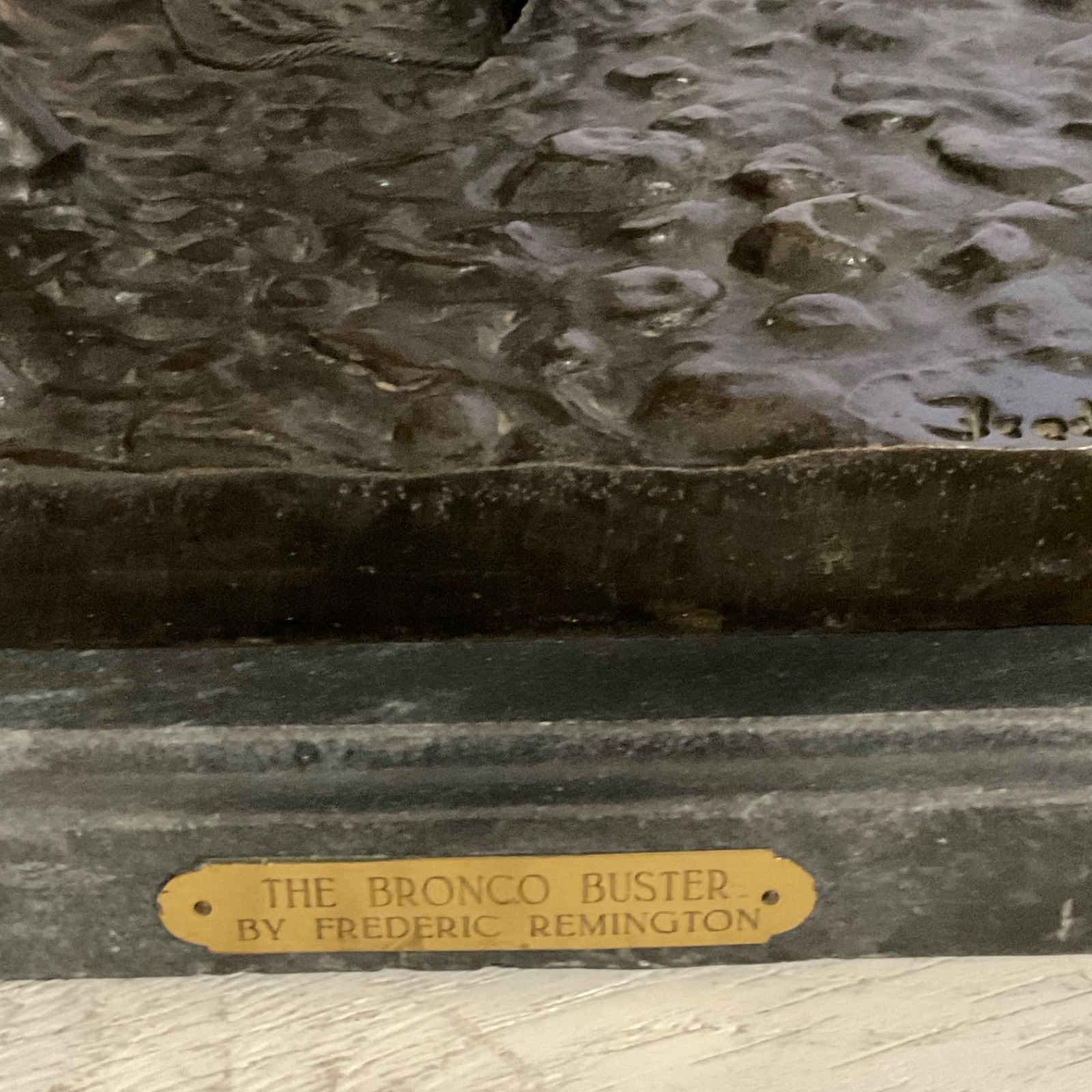 Frederic Remington Broncho Buster 32" Bronze Sculpture Western Art Repro - Image 4