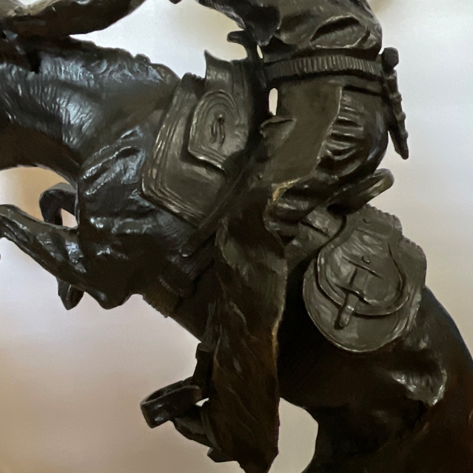 Frederic Remington Broncho Buster 32" Bronze Sculpture Western Art Repro - Image 10
