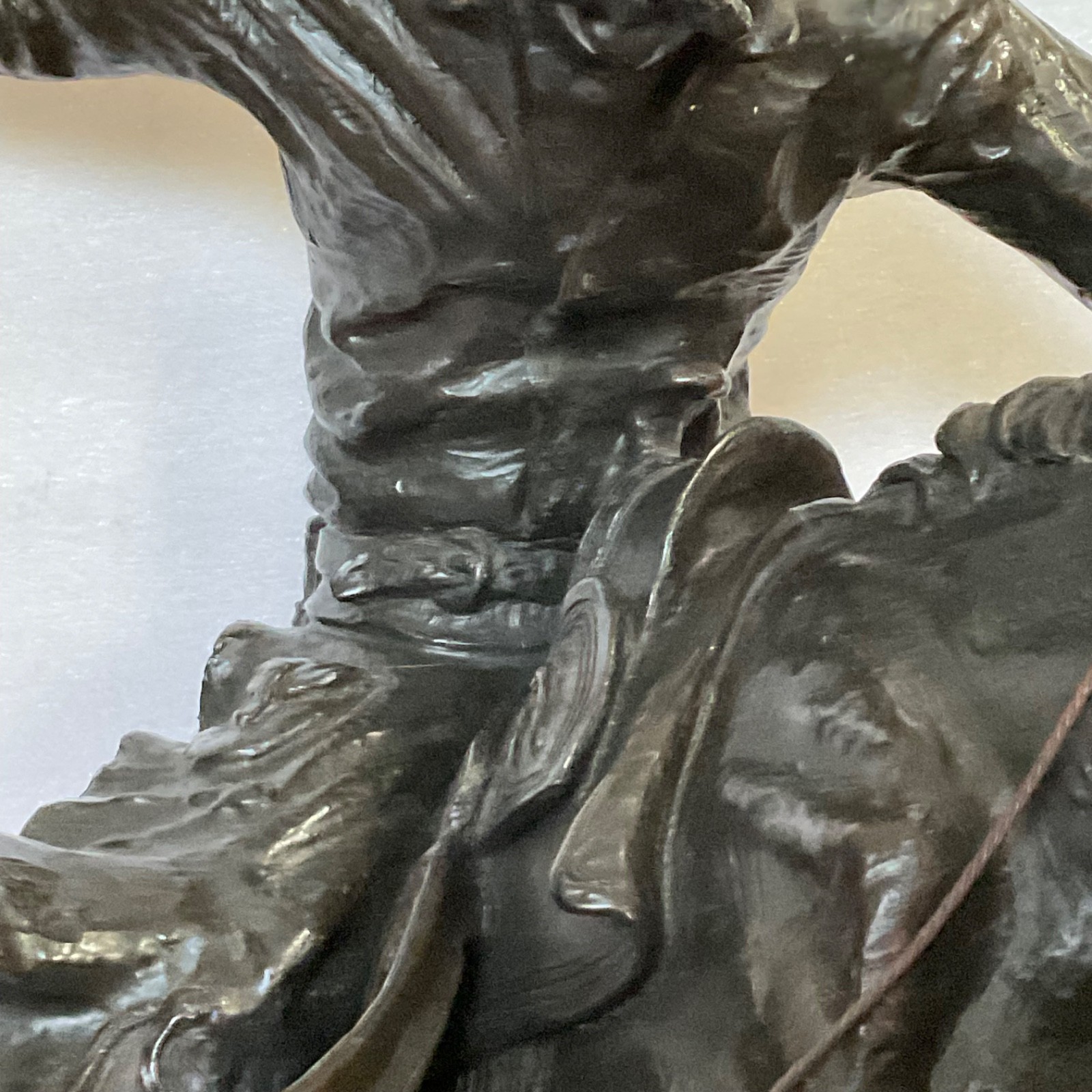 Frederic Remington Broncho Buster 32" Bronze Sculpture Western Art Repro - Image 14