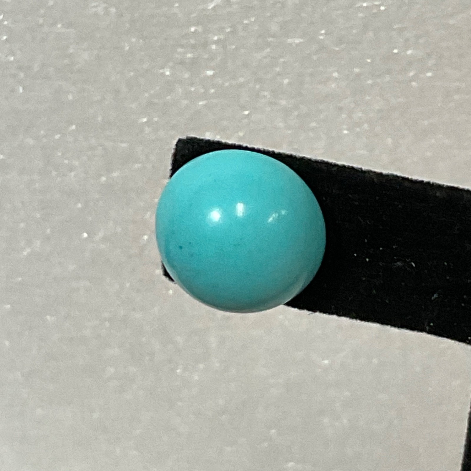Vintage Teal Round Stud Earrings 1in 2.57g Classic Bold Post Style - Image 4