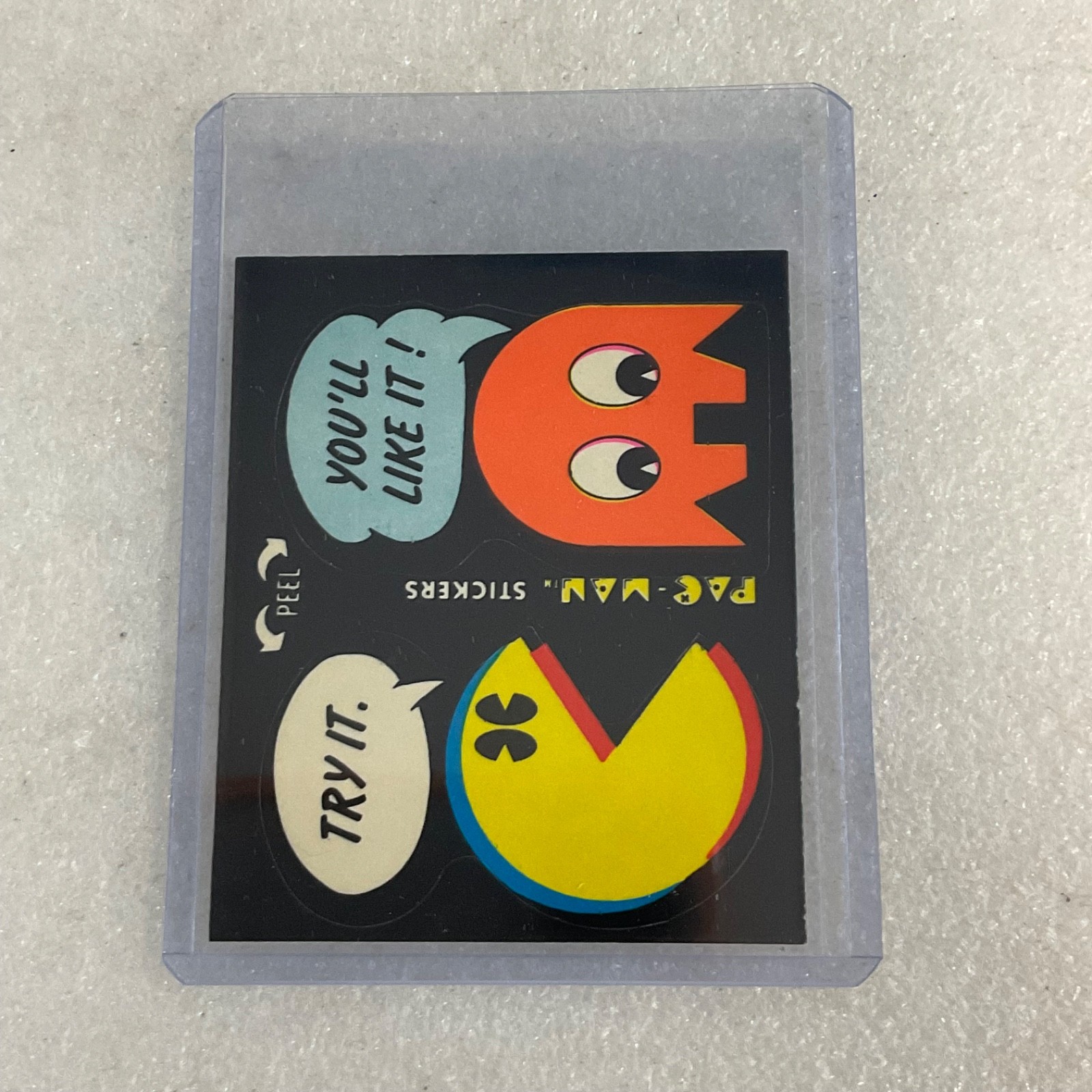 1980 Fleer Pac-Man Sticker #19 Try It You’ll Like It - Image 3