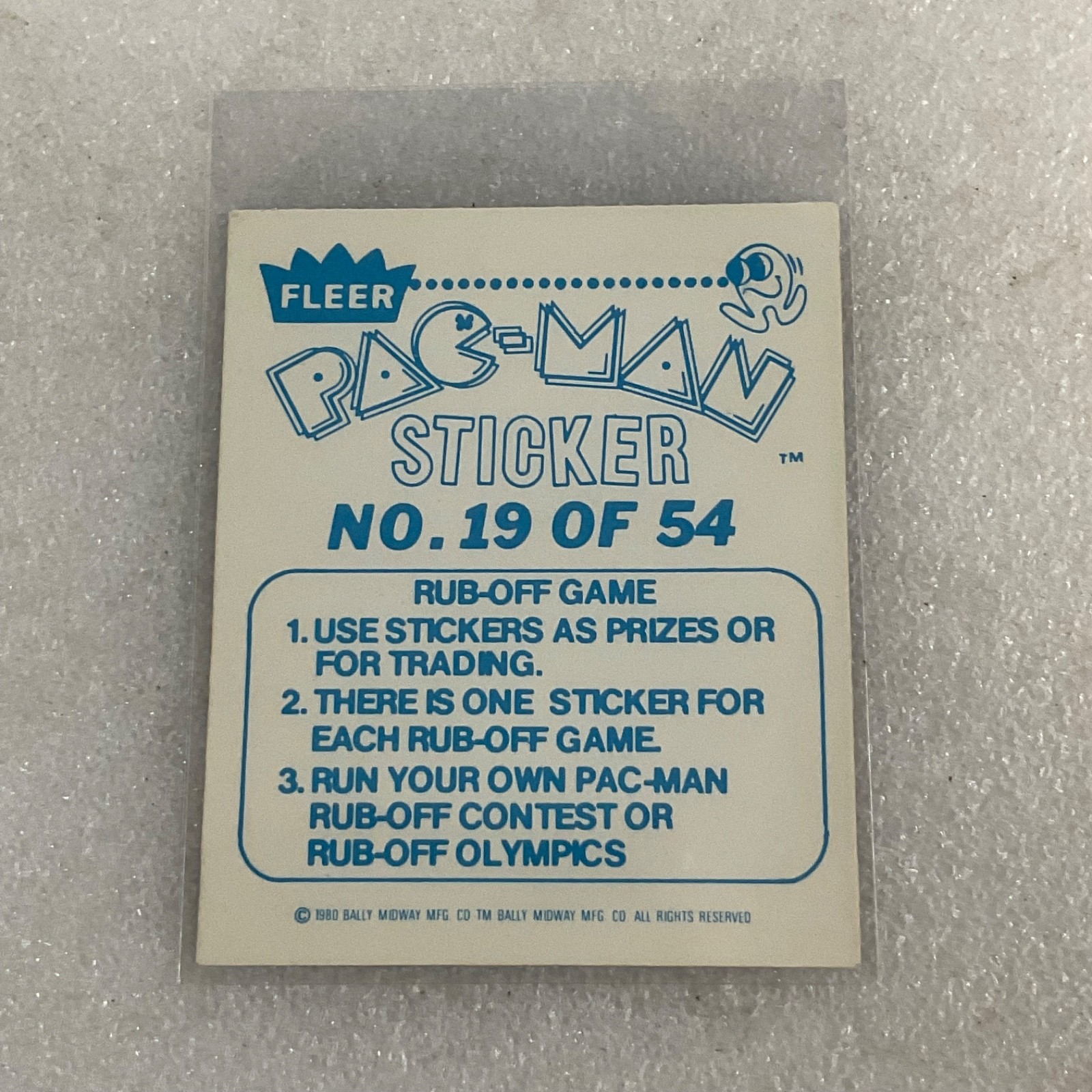 1980 Fleer Pac-Man Sticker #19 Try It You’ll Like It - Image 2