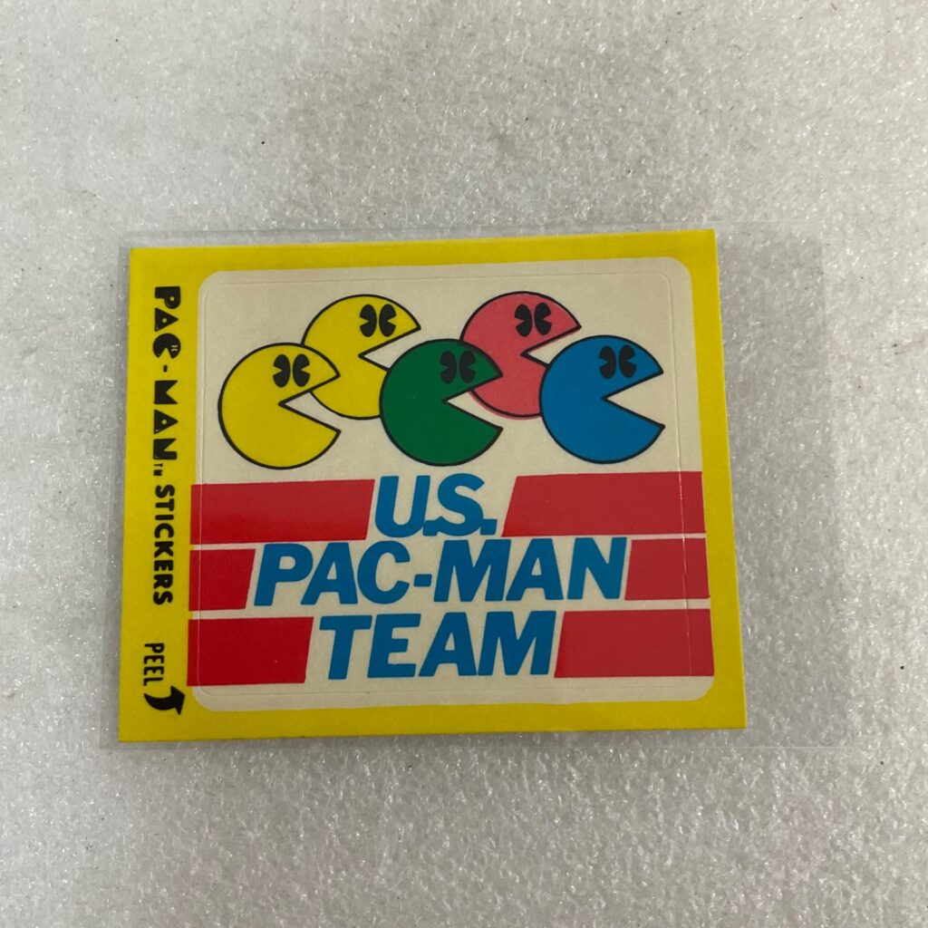 Vintage 1980 Fleer Pac-Man Sticker #23 U.S. Pac-Man Team Bally Midway Raw - Image 1