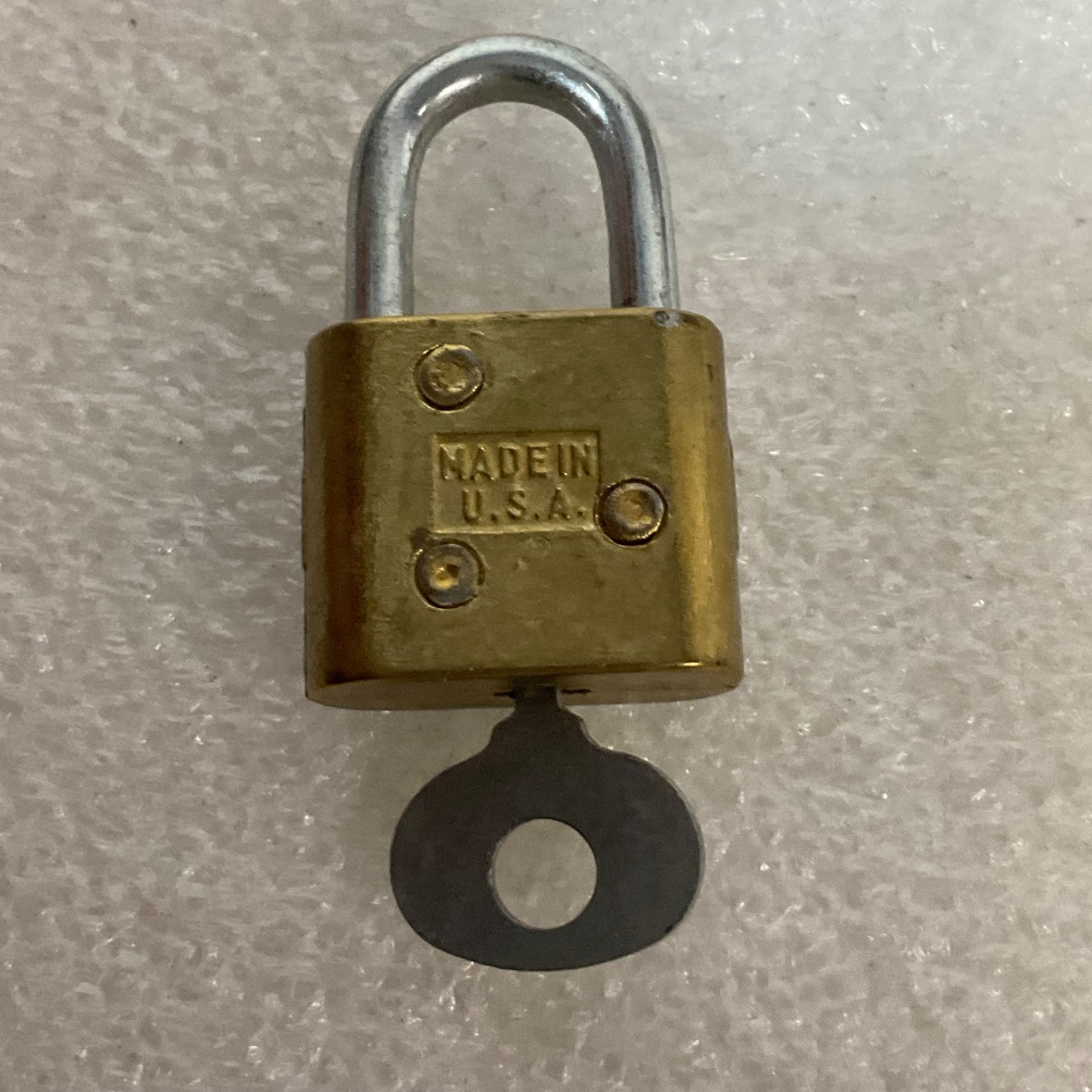 Vintage Walsco Brass Padlock with Key 1.5in Made in USA Mini Lock - Image 2