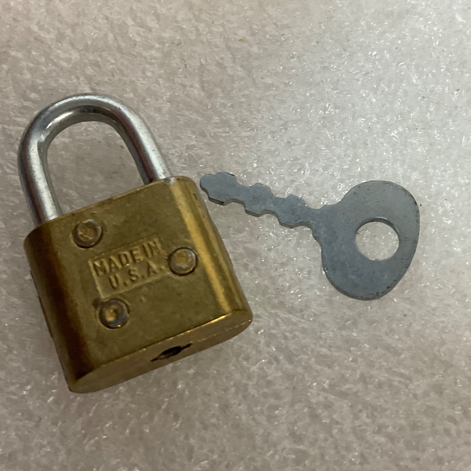 Vintage Walsco Brass Padlock with Key 1.5in Made in USA Mini Lock - Image 3