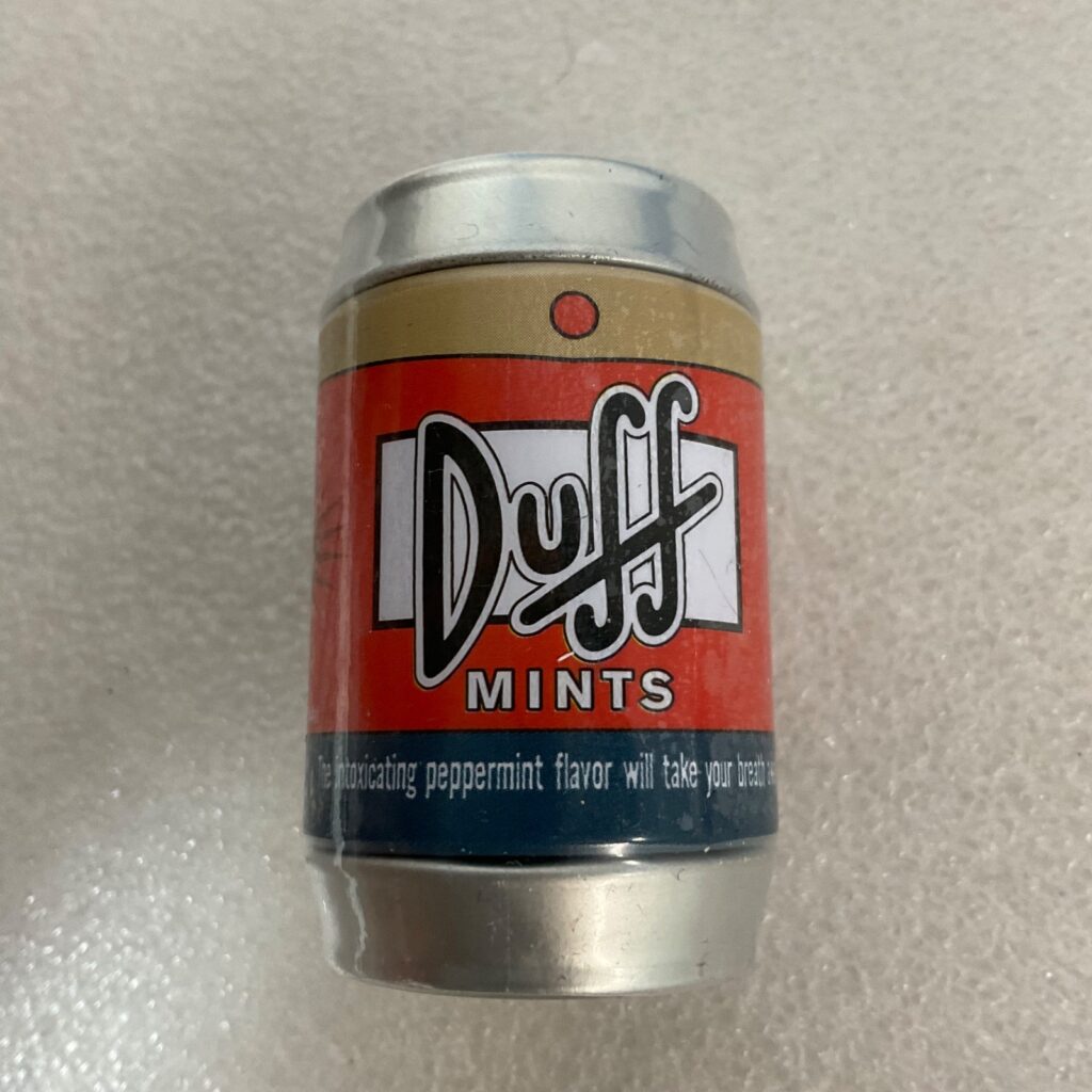 Vintage Simpsons Duff Mints Collectible Tin 2004 Unopened Candy Container - Image 1