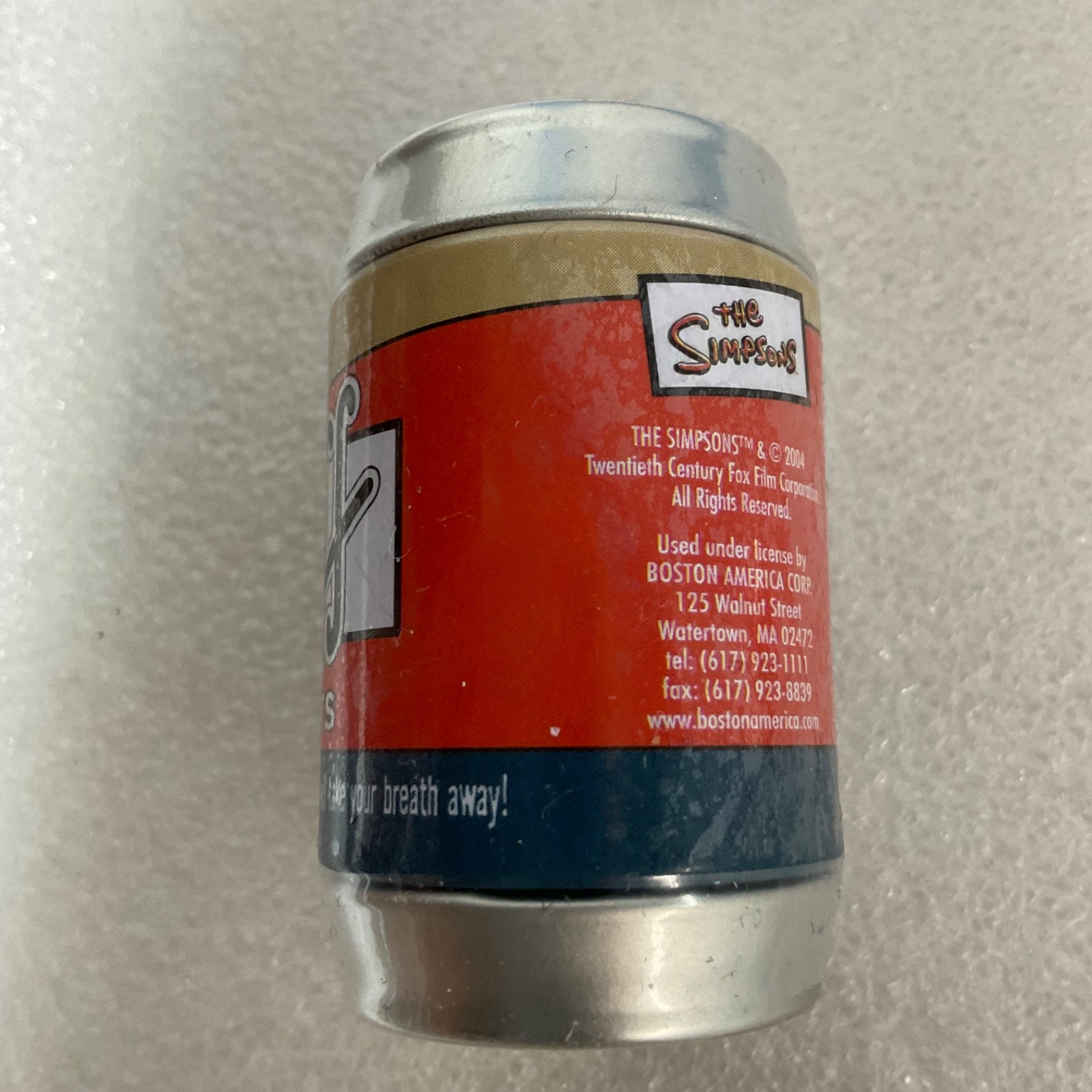 Vintage Simpsons Duff Mints Collectible Tin 2004 Unopened Candy Container - Image 2