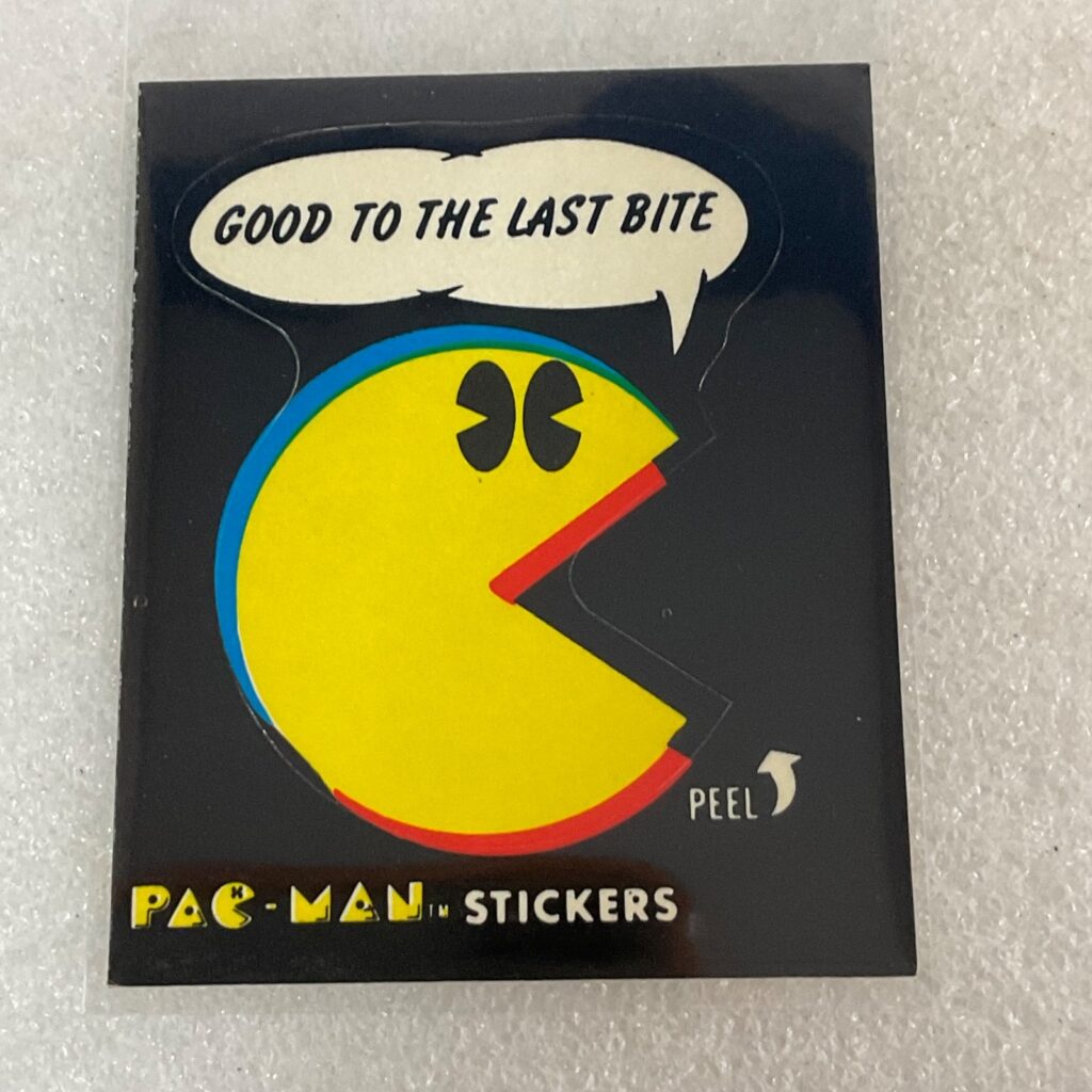 1980 Fleer Pac-Man Sticker #25 Good to the Last Bite Bally Midway - Image 1